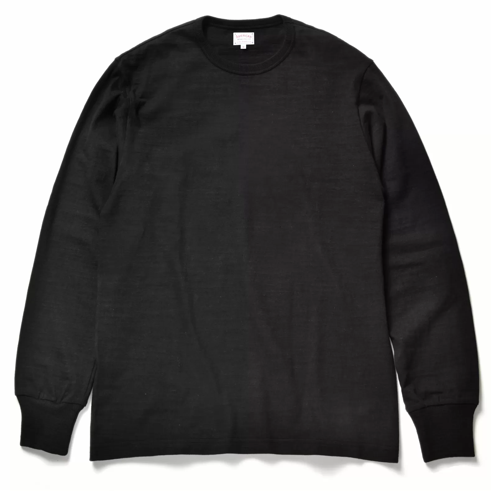 T-shirts<The Real McCoy's ATHLETIC L/S T-SHIRT/ LOOPWHEEL BLACK