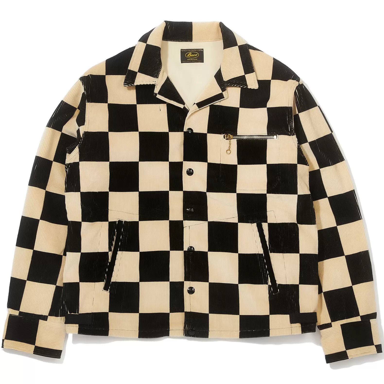 Recreation<The Real McCoy's BUCO CHECKERED CORDUROY JACKET WHITE/BLACK