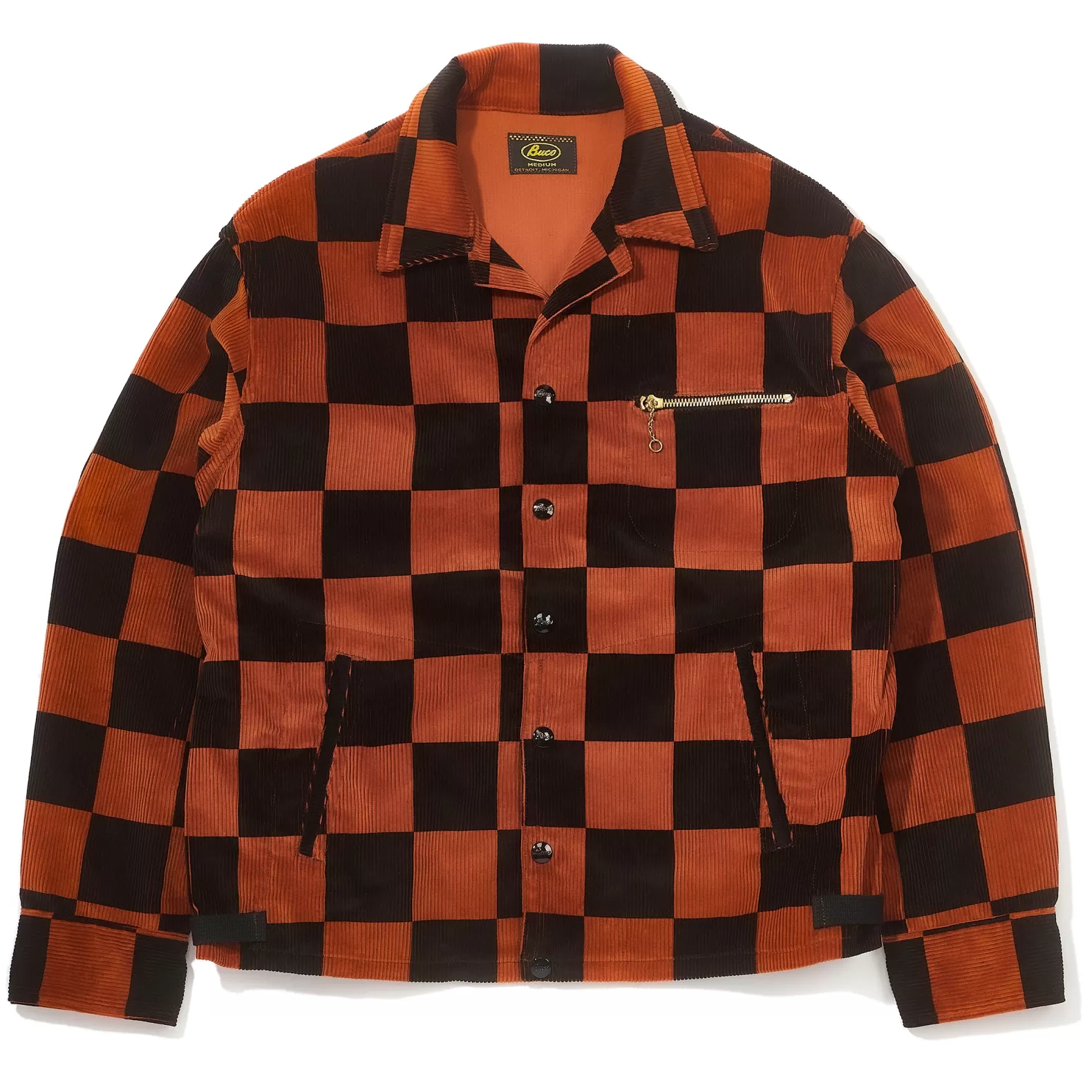 Recreation<The Real McCoy's BUCO CHECKERED CORDUROY JACKET ORANGE/BLACK