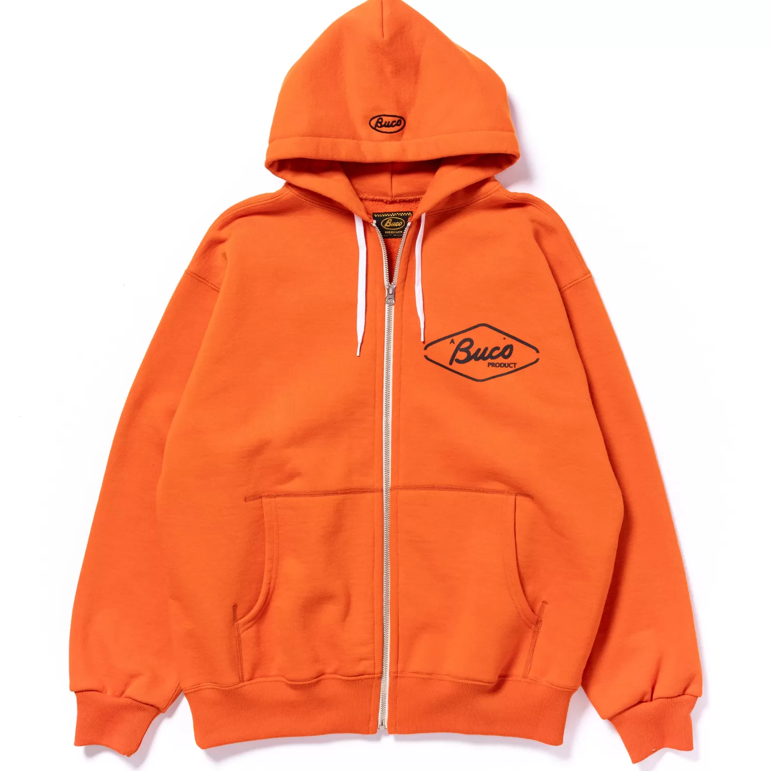 Sweatshirts<The Real McCoy's BUCO F/Z PARKA / ENGINEER ORANGE/BLACK