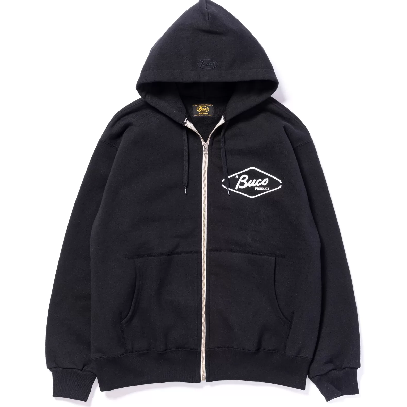 Sweatshirts<The Real McCoy's BUCO F/Z PARKA / ENGINEER BLACK/WHITE