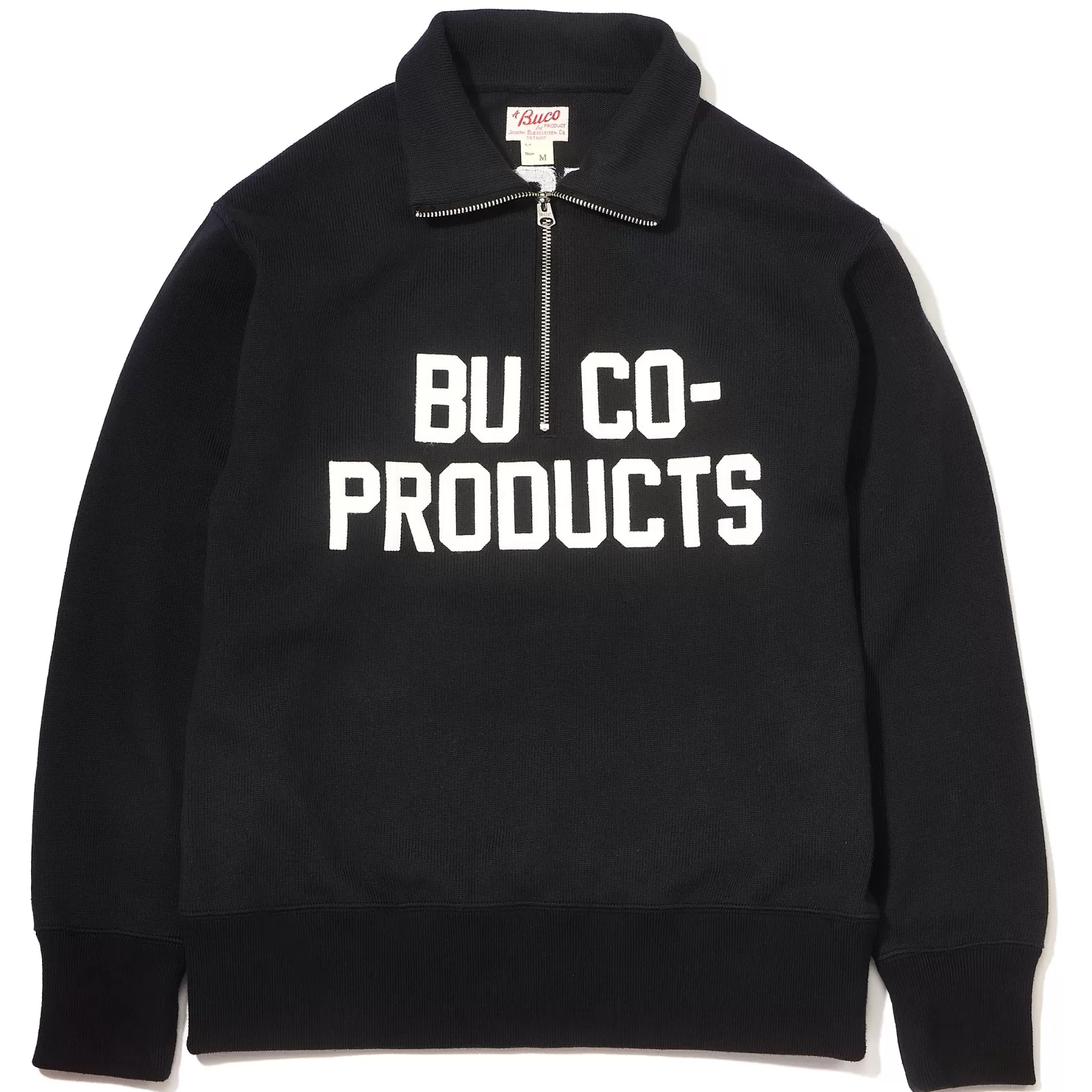 Sweatshirts<The Real McCoy's BUCO HALF-ZIP MOTORCYCLE JERSEY / BUCO-PRODUCT BLACK