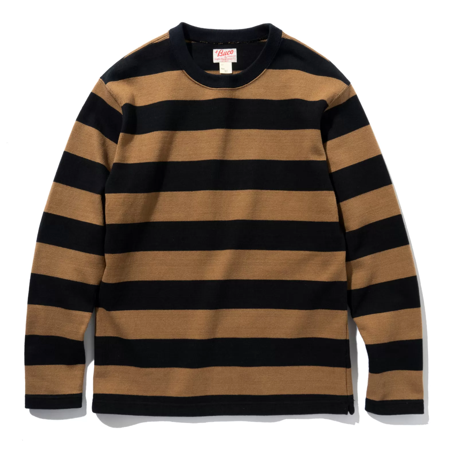 Thermal Shirts | Sweatshirts<The Real McCoy's BUCO STRIPE RACING JERSEY Black/Brown