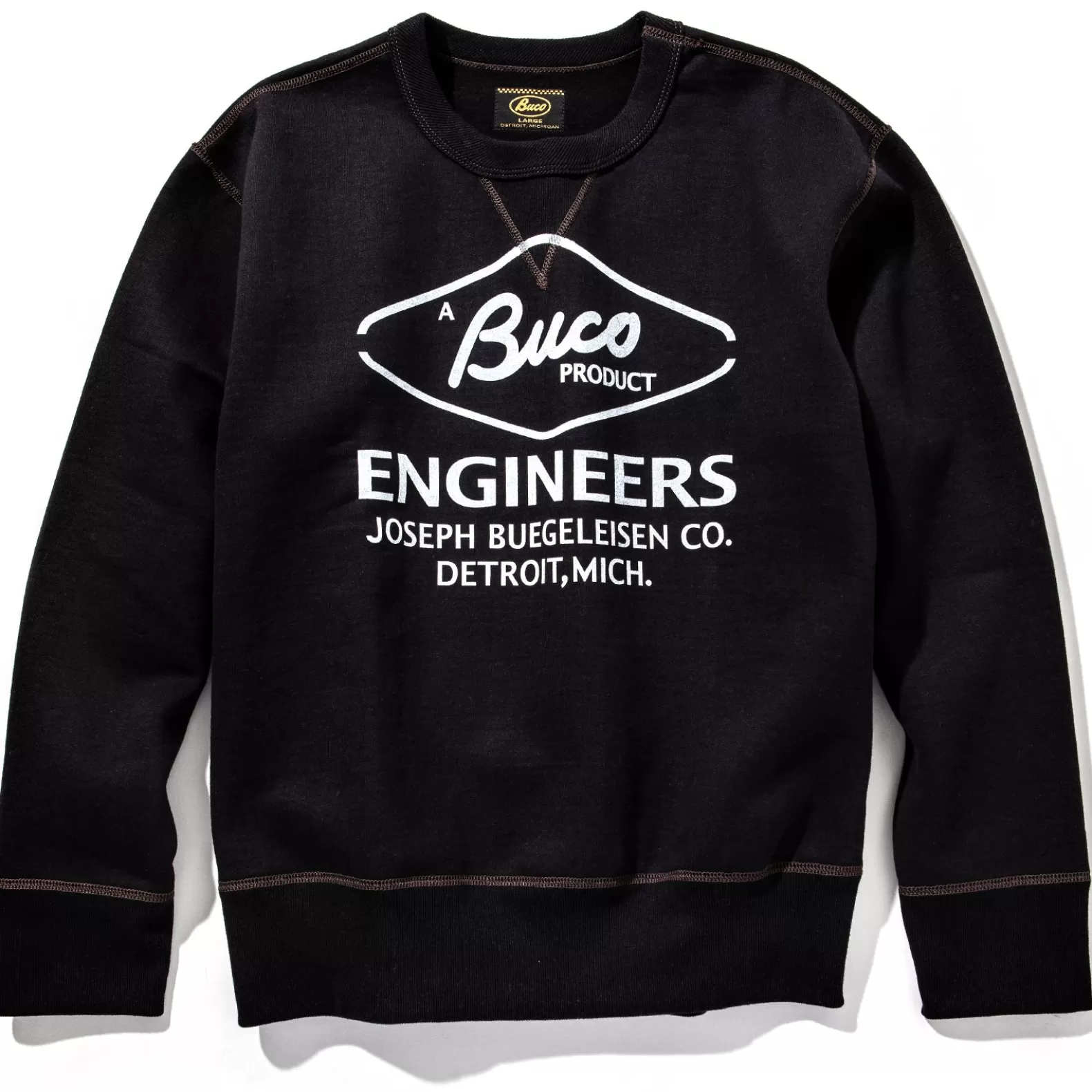 Sweatshirts<The Real McCoy's BUCO SWEATSHIRT / ENGINEER Black