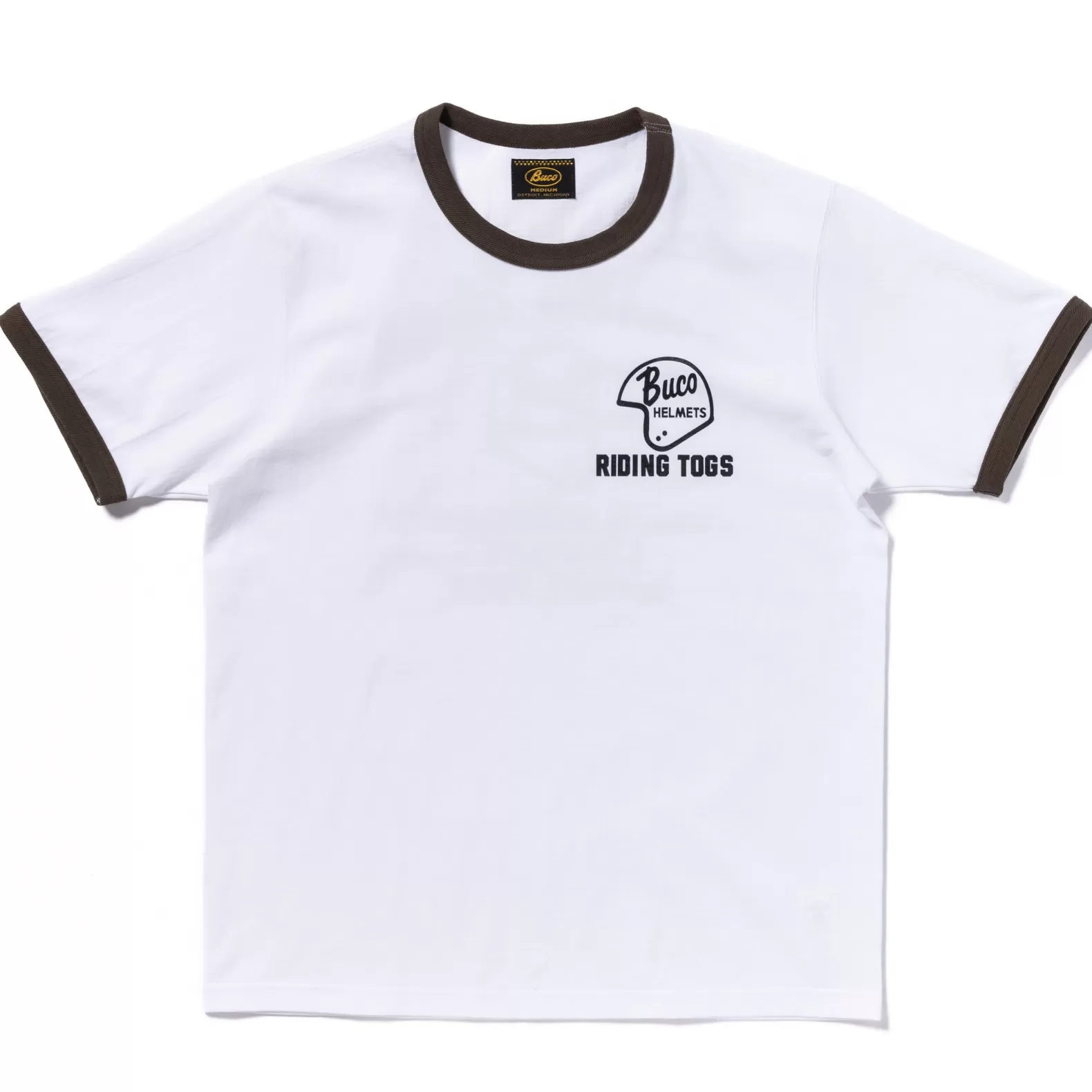 T-shirts<The Real McCoy's BUCO TEE / RIDING TOGS WHITE/CHARCOAL