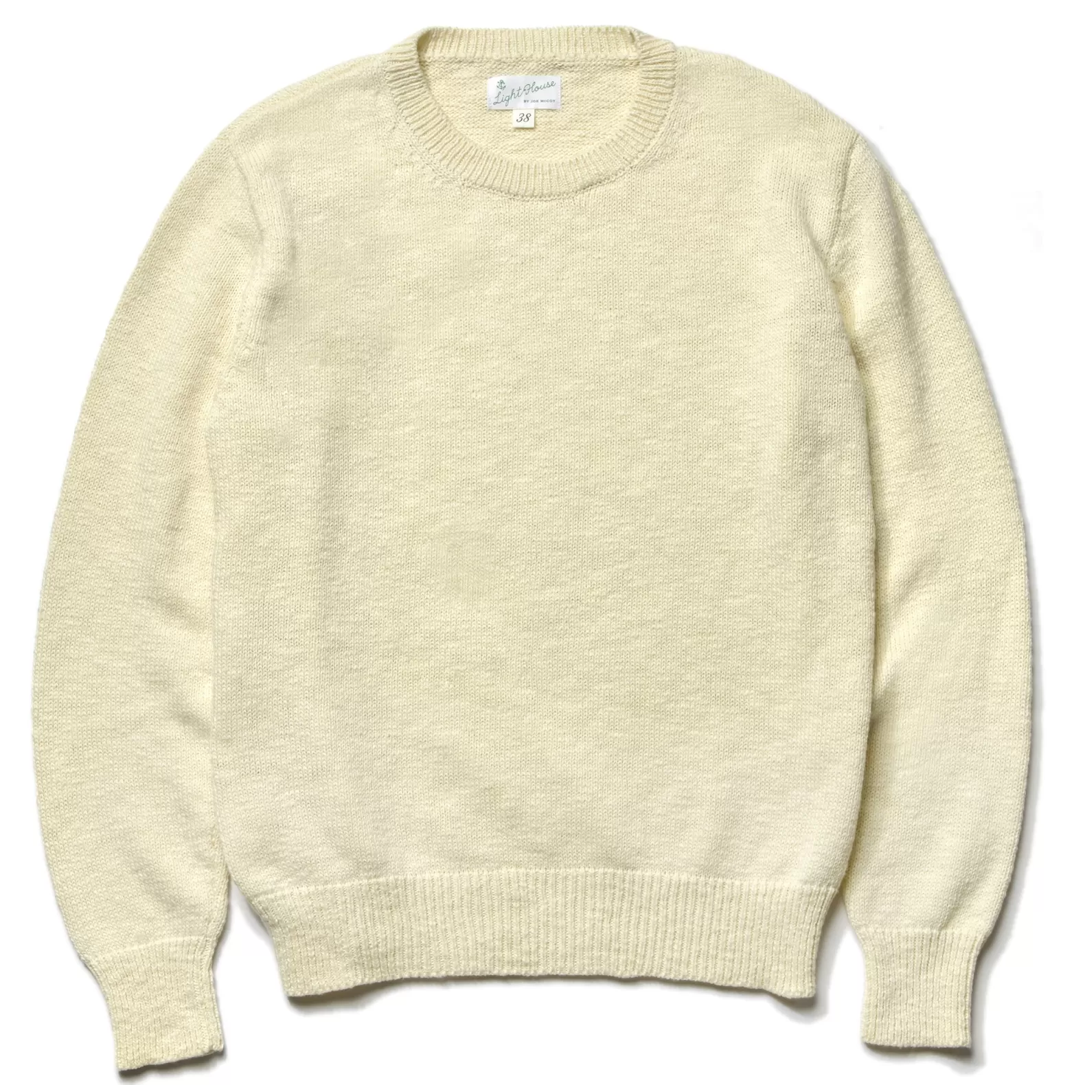 Knitwear<The Real McCoy's COTTON CREWNECK SWEATER ECRU