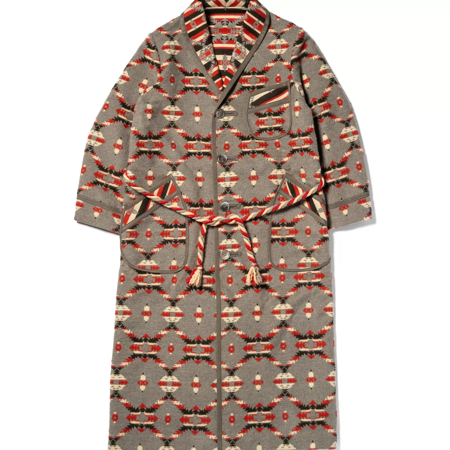 Recreation<The Real McCoy's COTTON JACQUARD ROBE GRAY