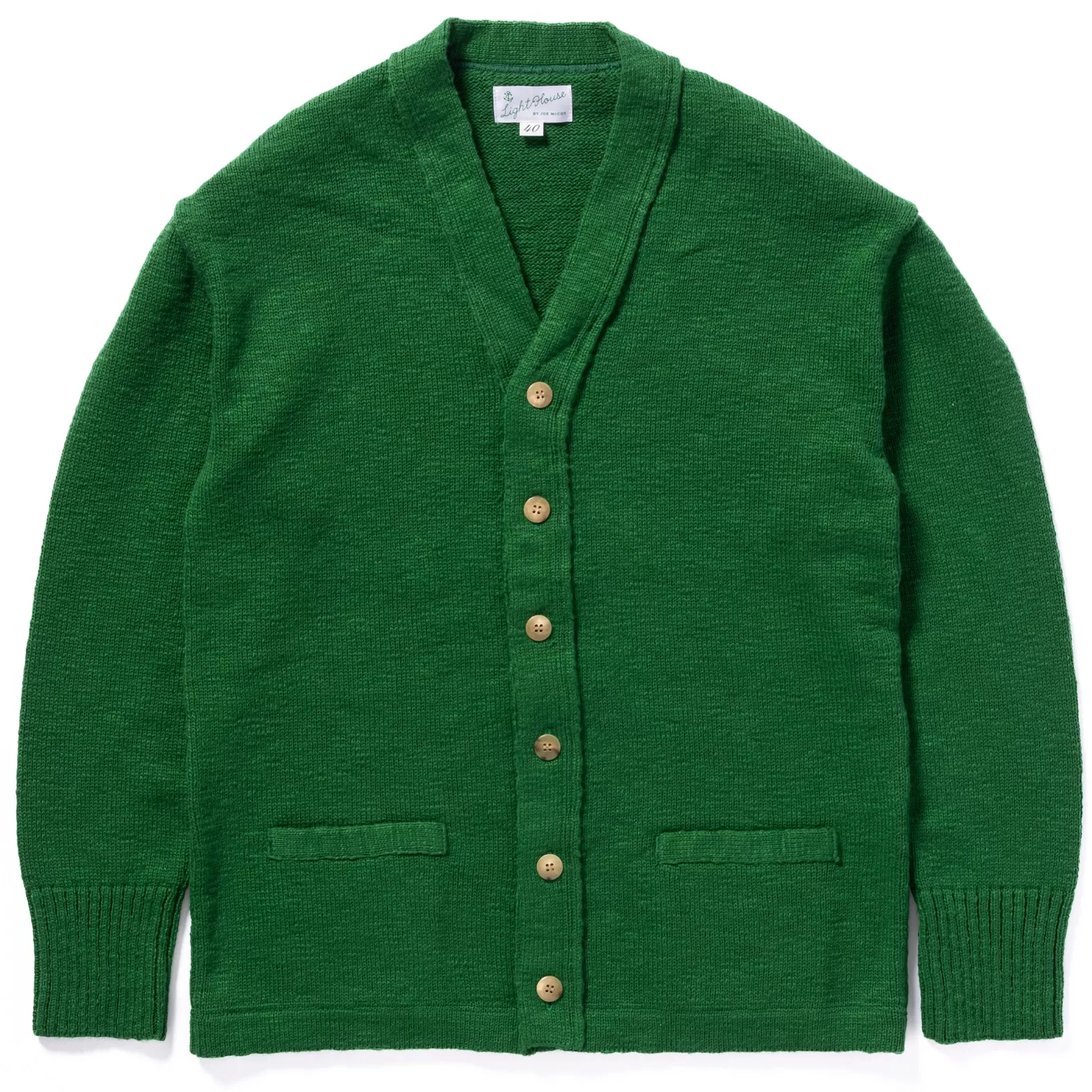 Knitwear<The Real McCoy's COTTON SUMMER CARDIGAN GREEN