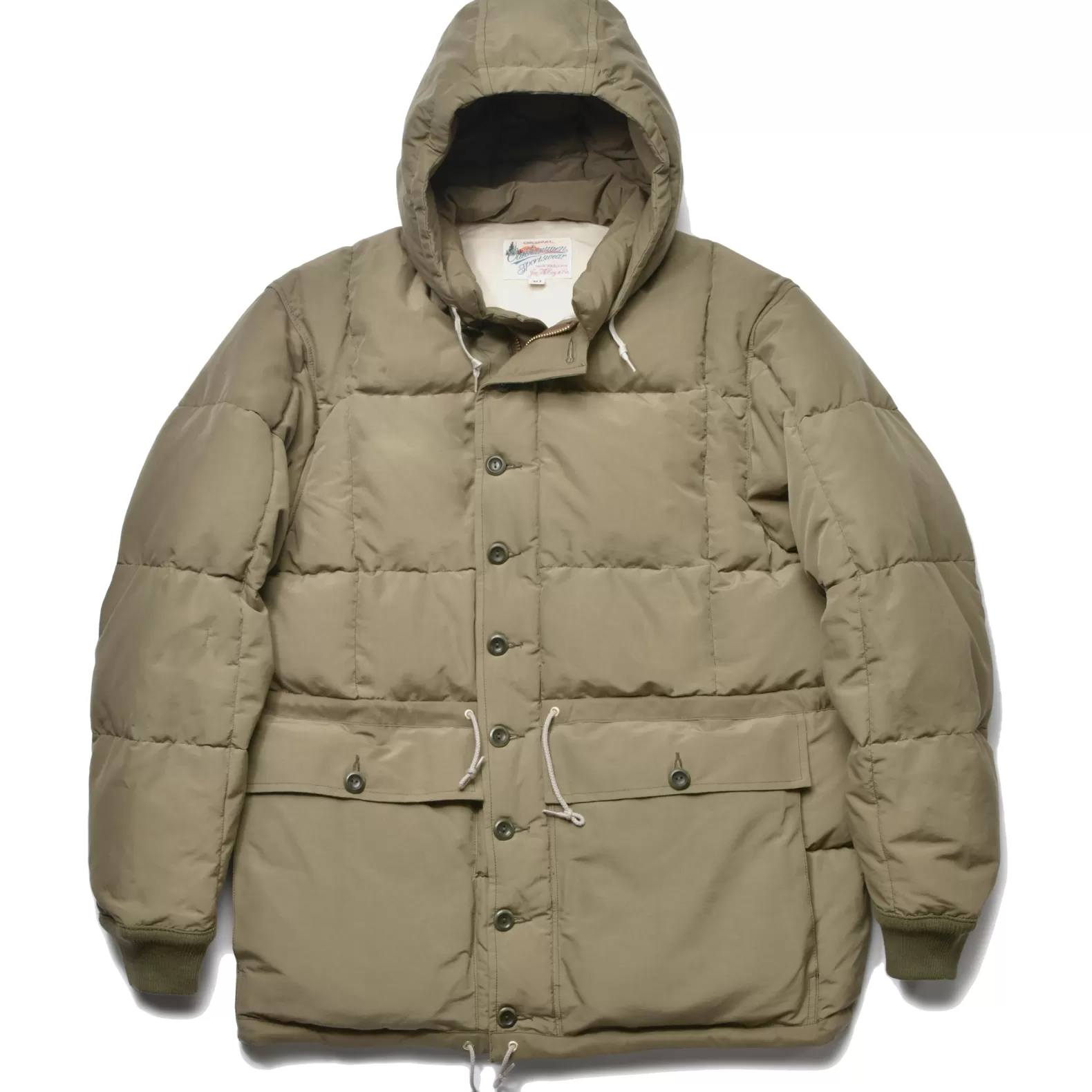 Recreation<The Real McCoy's COTTON/NYLON HOODED DOWN JACKET OLIVE