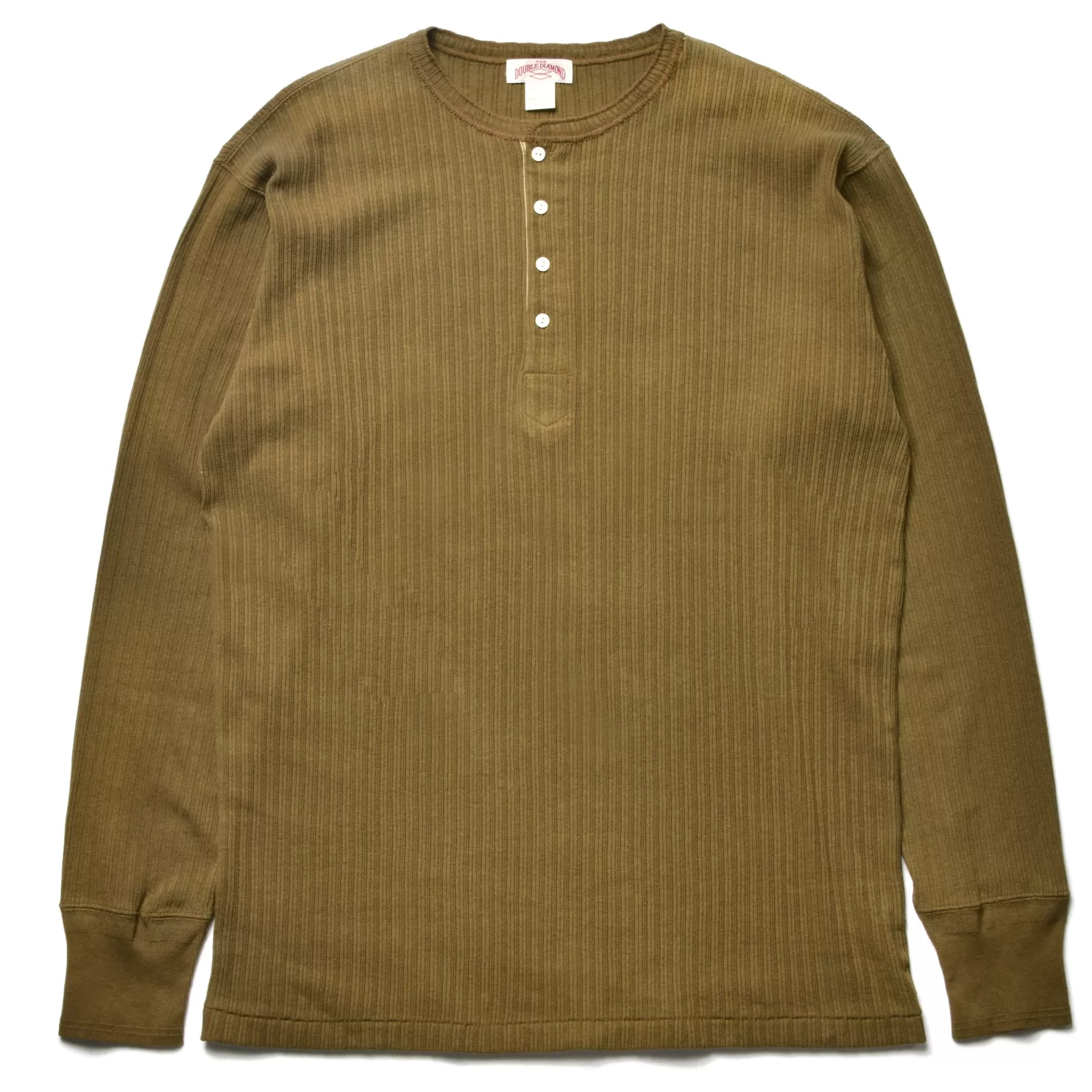 Thermal Shirts<The Real McCoy's DOUBLE DIAMOND EYELET HENLEY UNDERSHIRT KHAKI