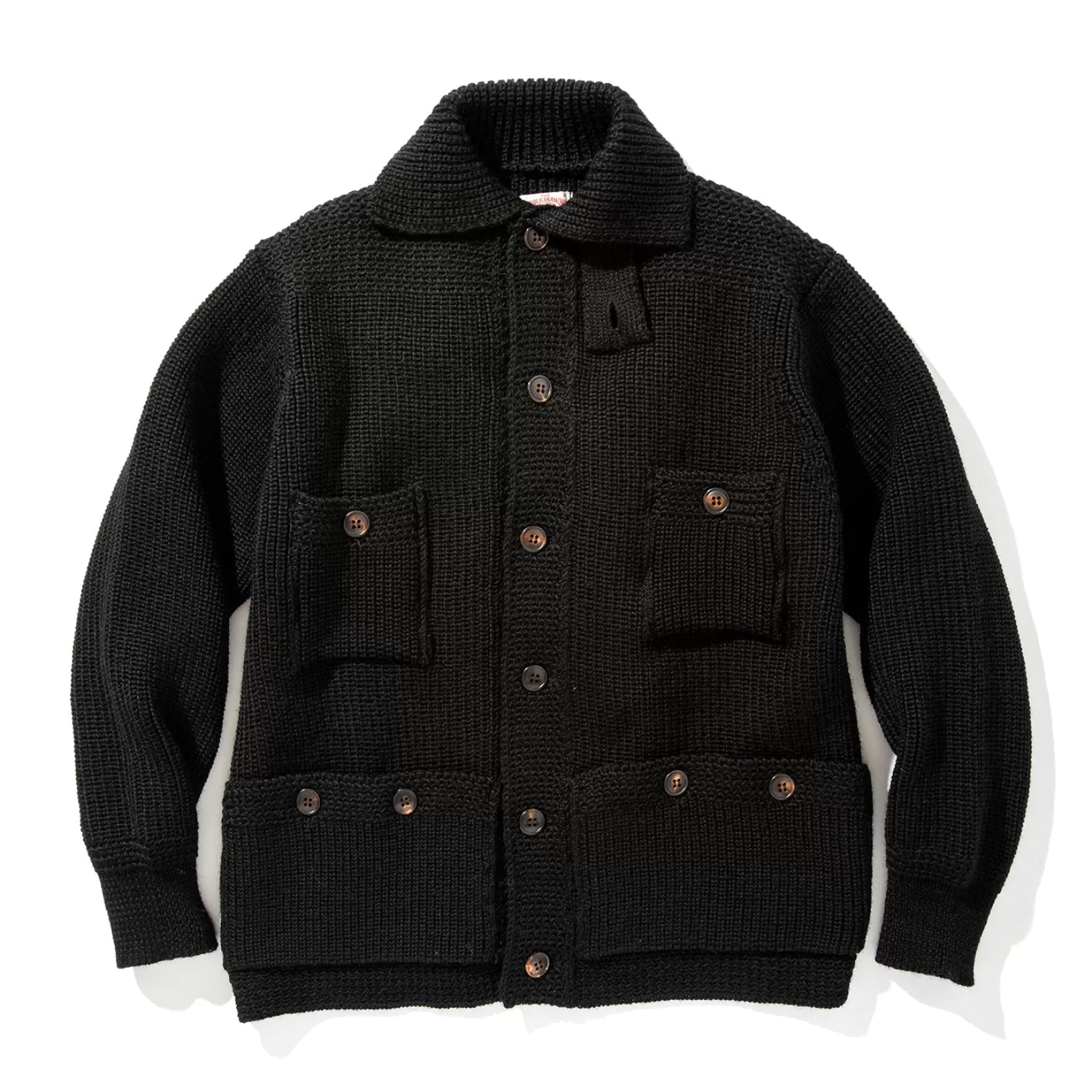 Knitwear<The Real McCoy's DOUBLE DIAMOND HEAVY GAUGE SWEATER BLACK