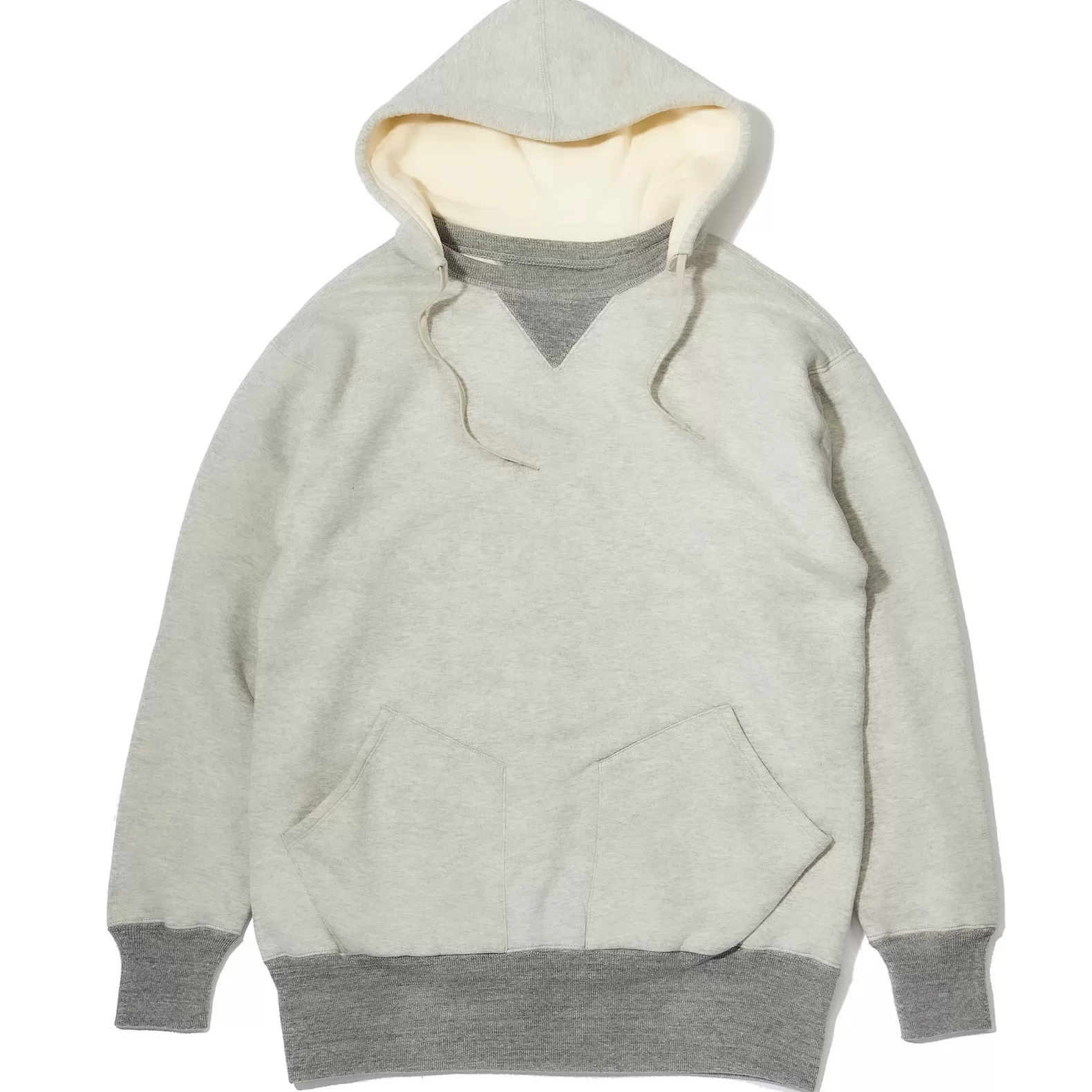 Sweatshirts<The Real McCoy's DOUBLE-FACE HOODED SWEATSHIRT GRAY