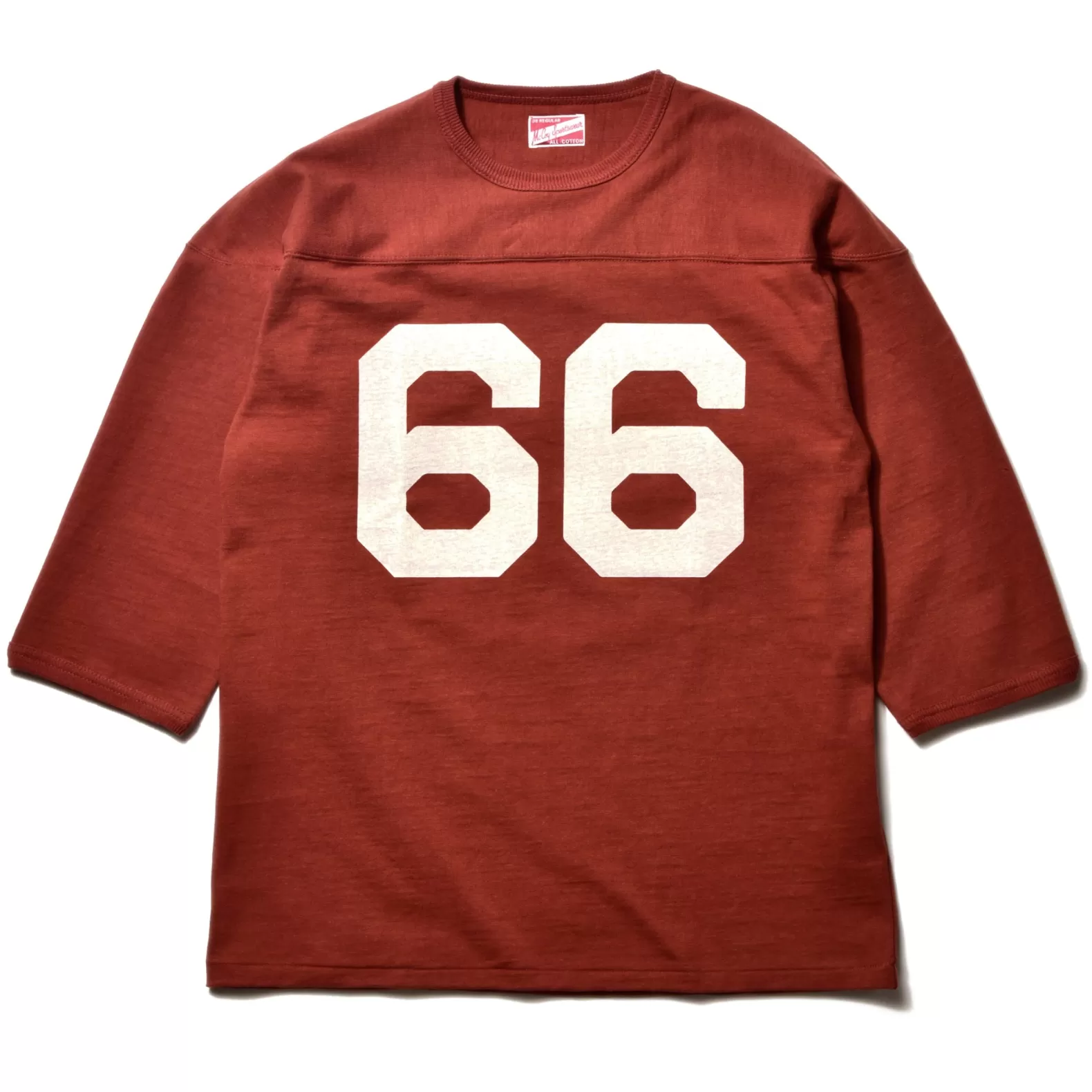 T-shirts<The Real McCoy's FOOTBALL TEE / 66 BRICKRED