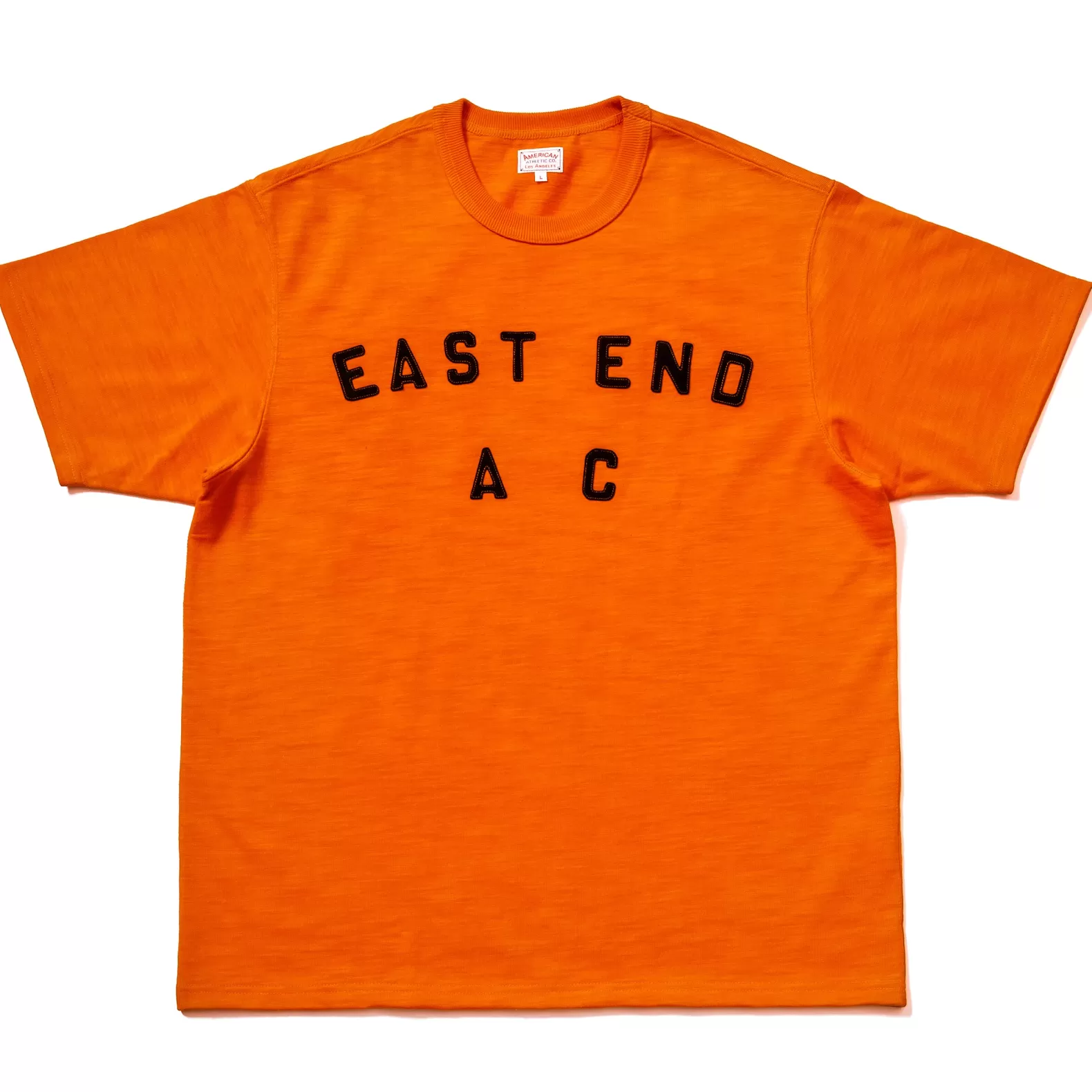 T-shirts<The Real McCoy's HEAVY COTTON SLUB JERSEY / EAST END AC TANGERINE