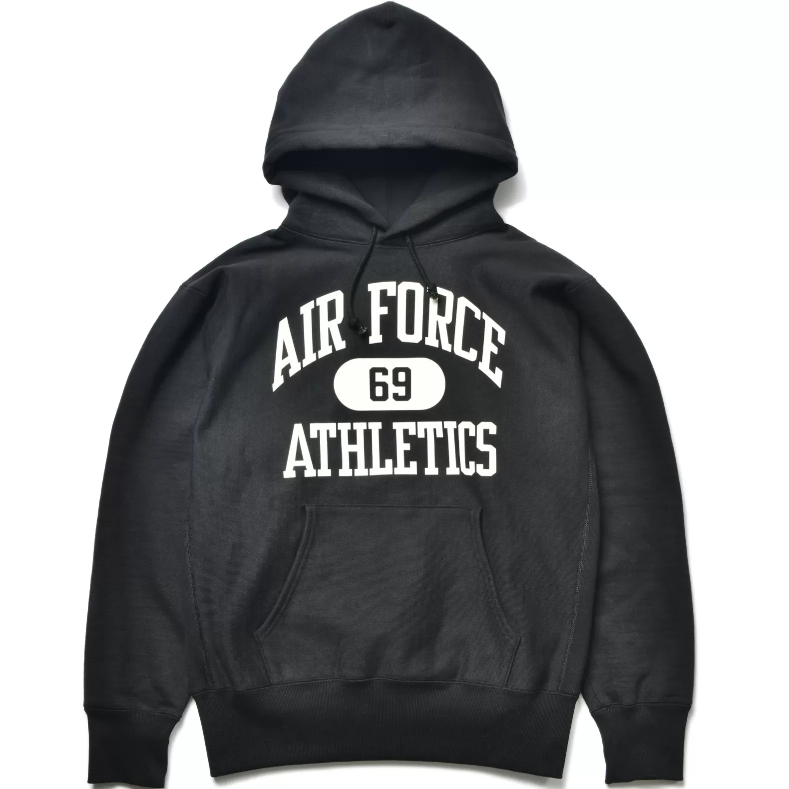 Sweatshirts<The Real McCoy's HEAVYWEIGHT HOODED / AIRFORCE BLACK