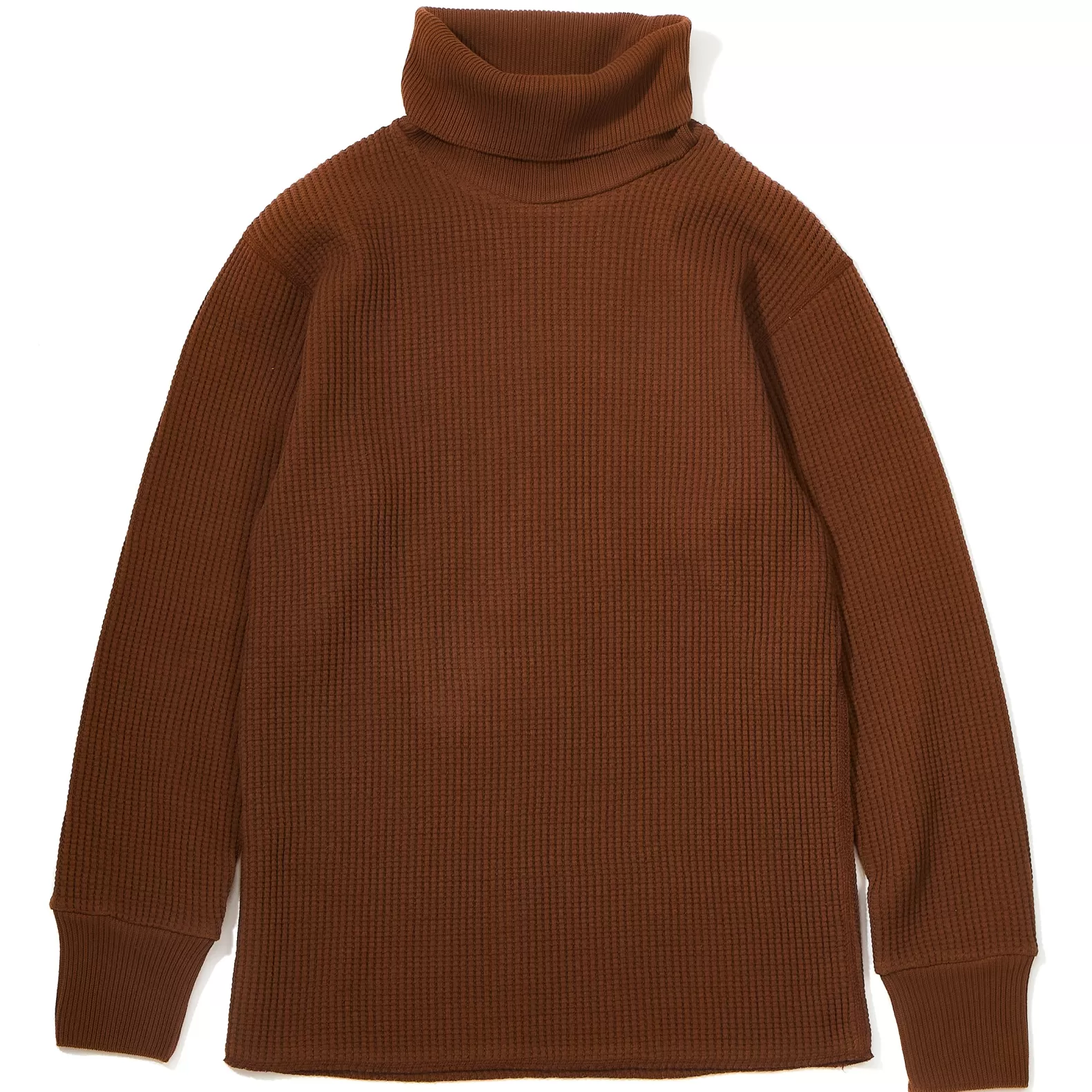 Thermal Shirts | Sweatshirts<The Real McCoy's HIGH NECK THERMAL SHIRT BROWN