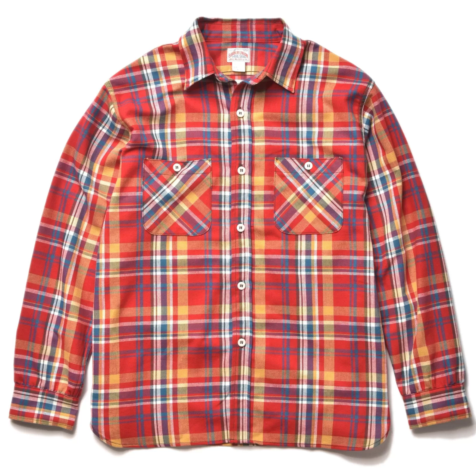 Shirts<The Real McCoy's 8HU CHECK FLANNEL SHIRT RED