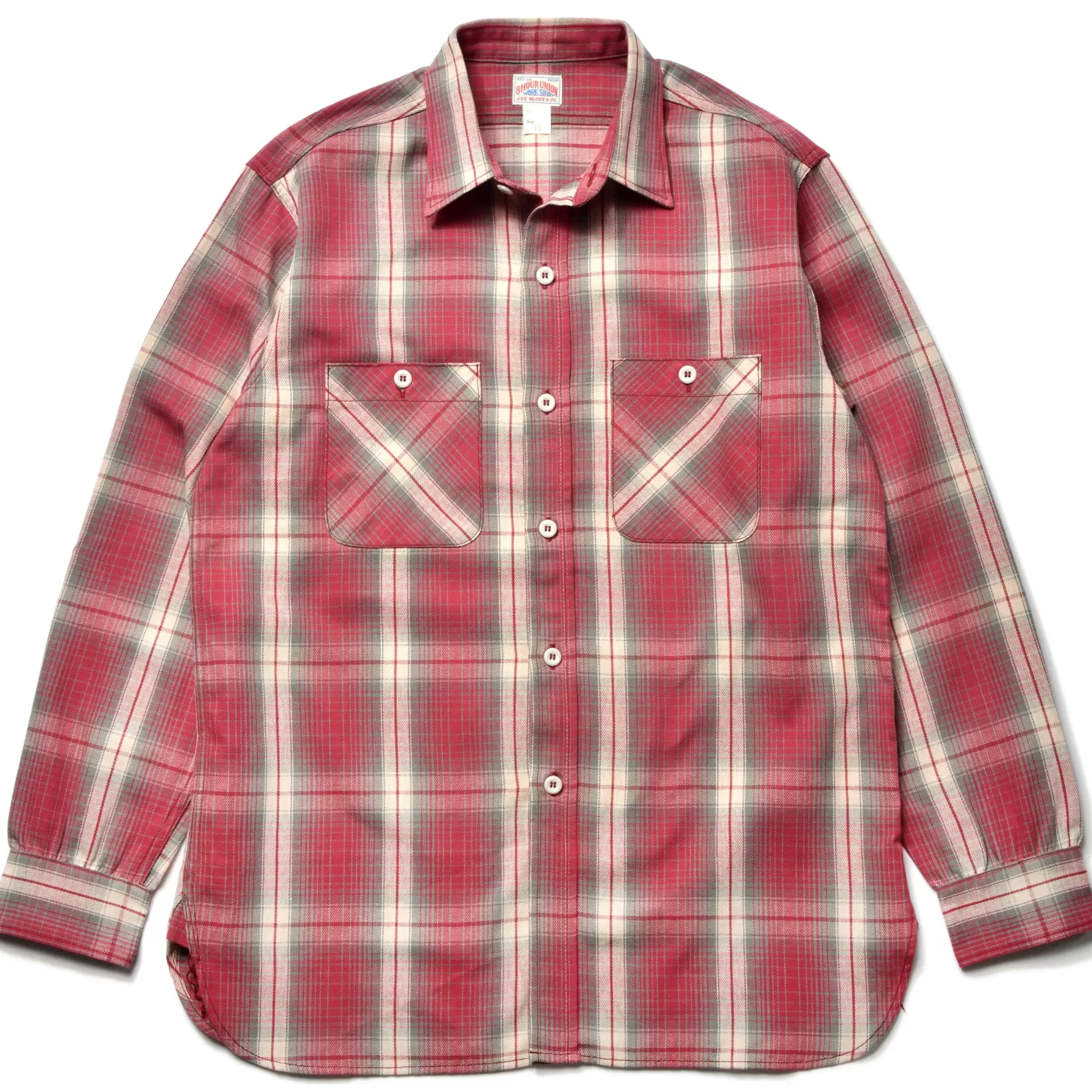 Shirts<The Real McCoy's 8HU OMBRE CHECK SUMMER FLANNEL SHIRT PINK