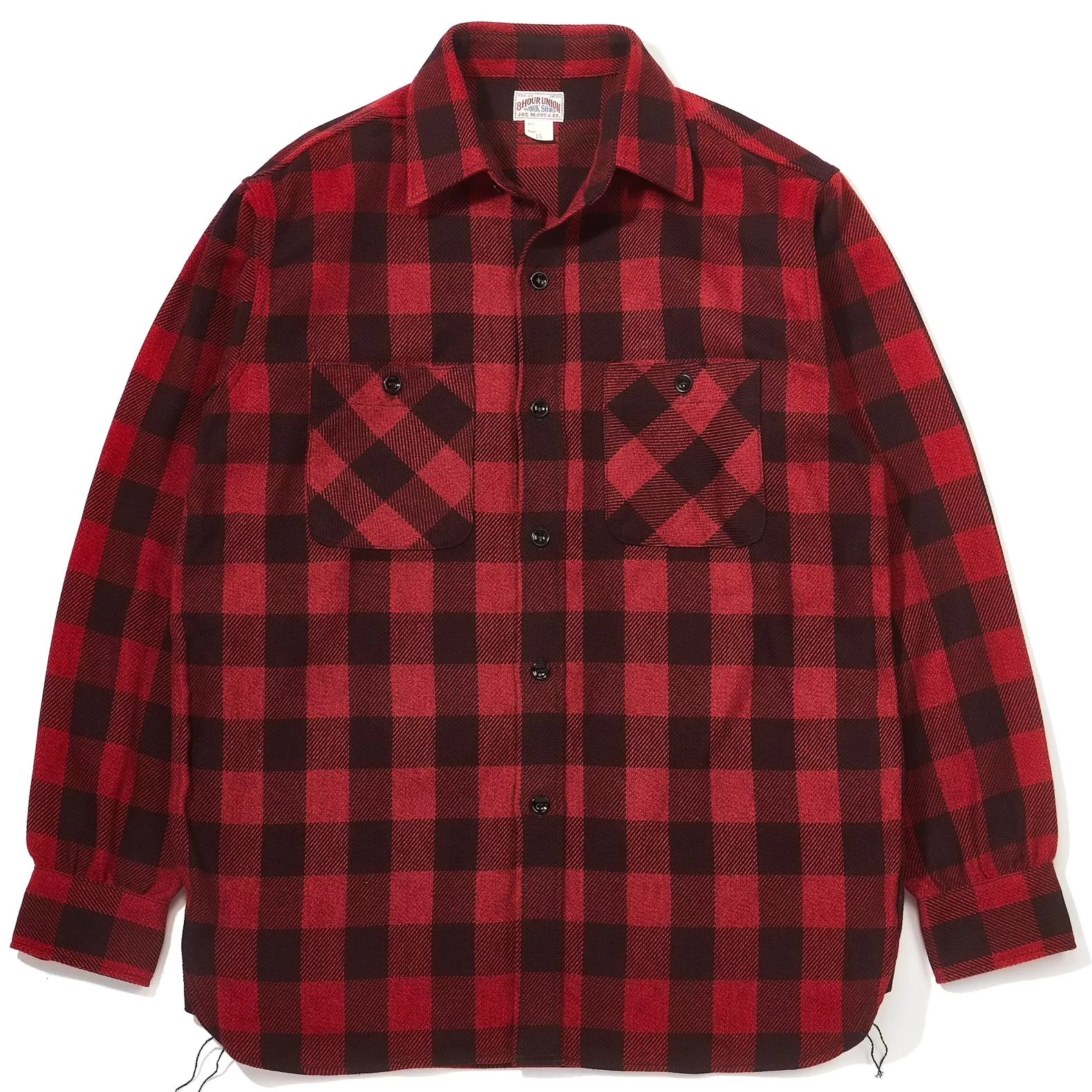 Shirts<The Real McCoy's 8HU TWISTED-YARN BUFFALO CHECK FLANNEL SHIRT RED/BLACK