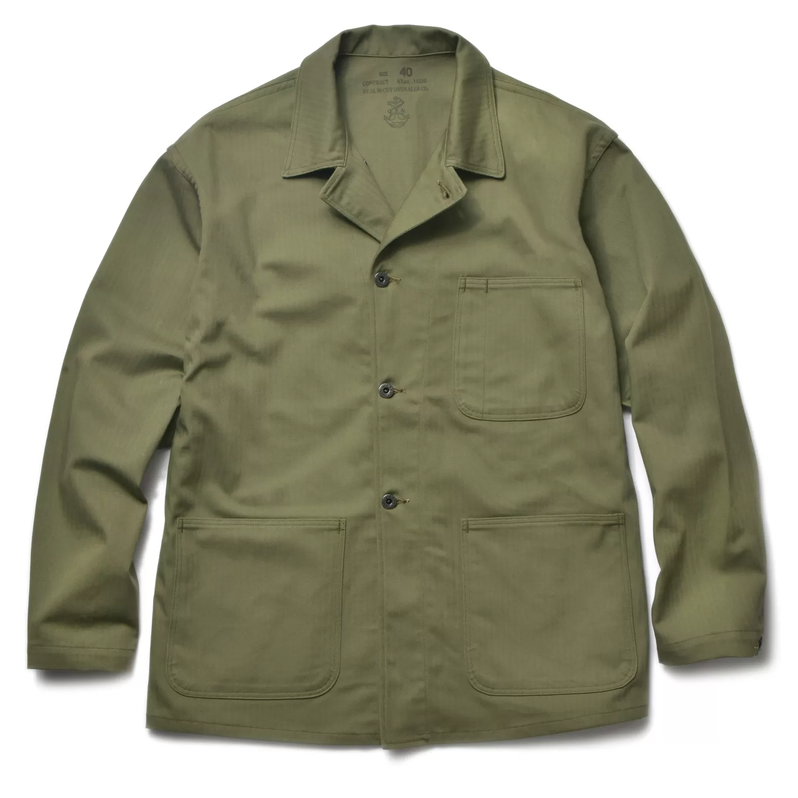 Military<The Real McCoy's JACKET, UTILITY N-3 OLIVE