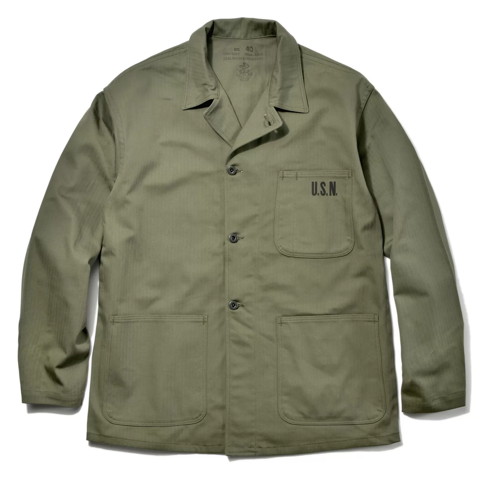 Military<The Real McCoy's JACKET, UTILITY N-3  / STENCIL OLIVE