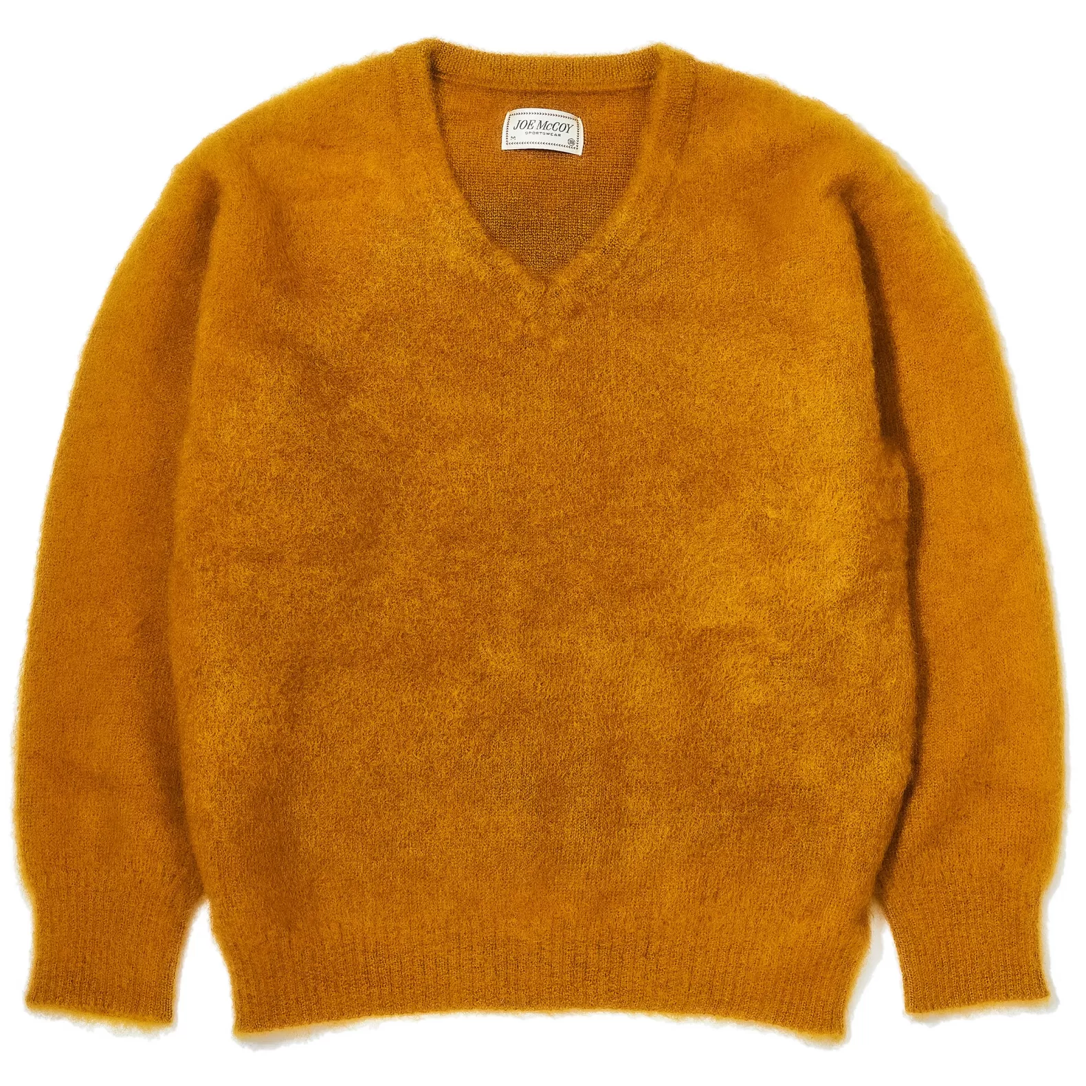 Knitwear<The Real McCoy's JM MOHAIR V-NECK SWEATER MUSTARD