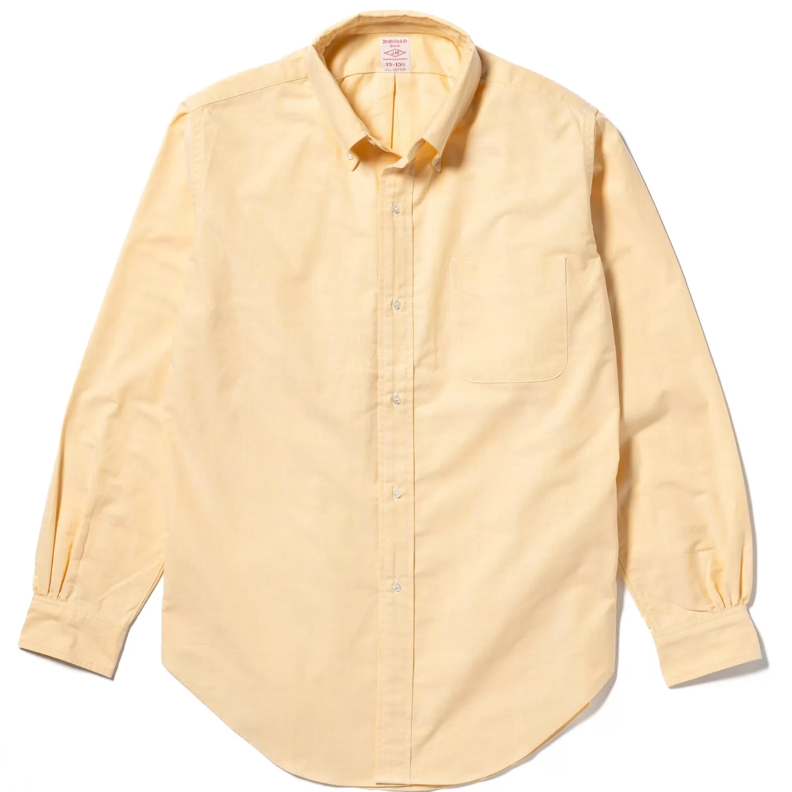 Shirts<The Real McCoy's JOE MCCOY BUTTON DOWN SHIRT YELLOW