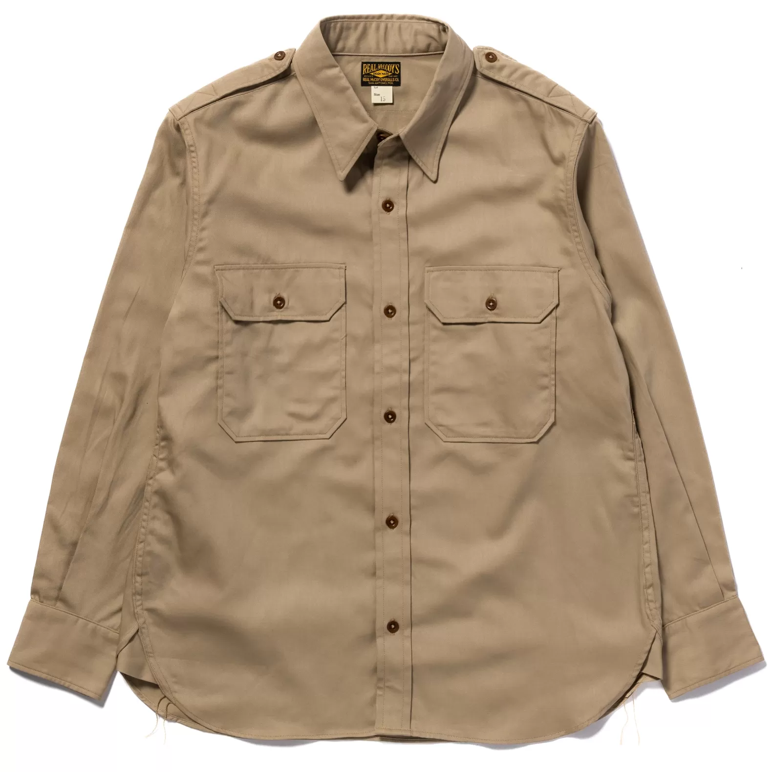 Shirts<The Real McCoy's SHIRT L/S (MODIFY) KHAKI