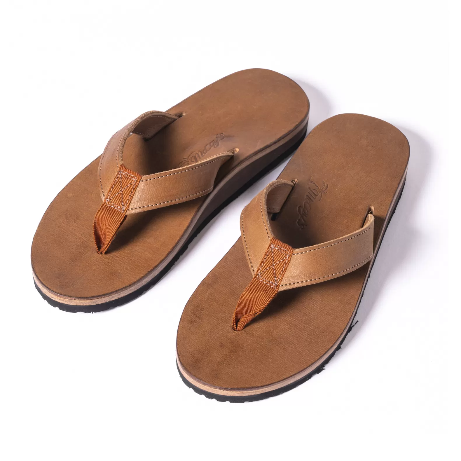 Footwear<The Real McCoy's LEATHER ARCHED SANDAL RAWSIENNA