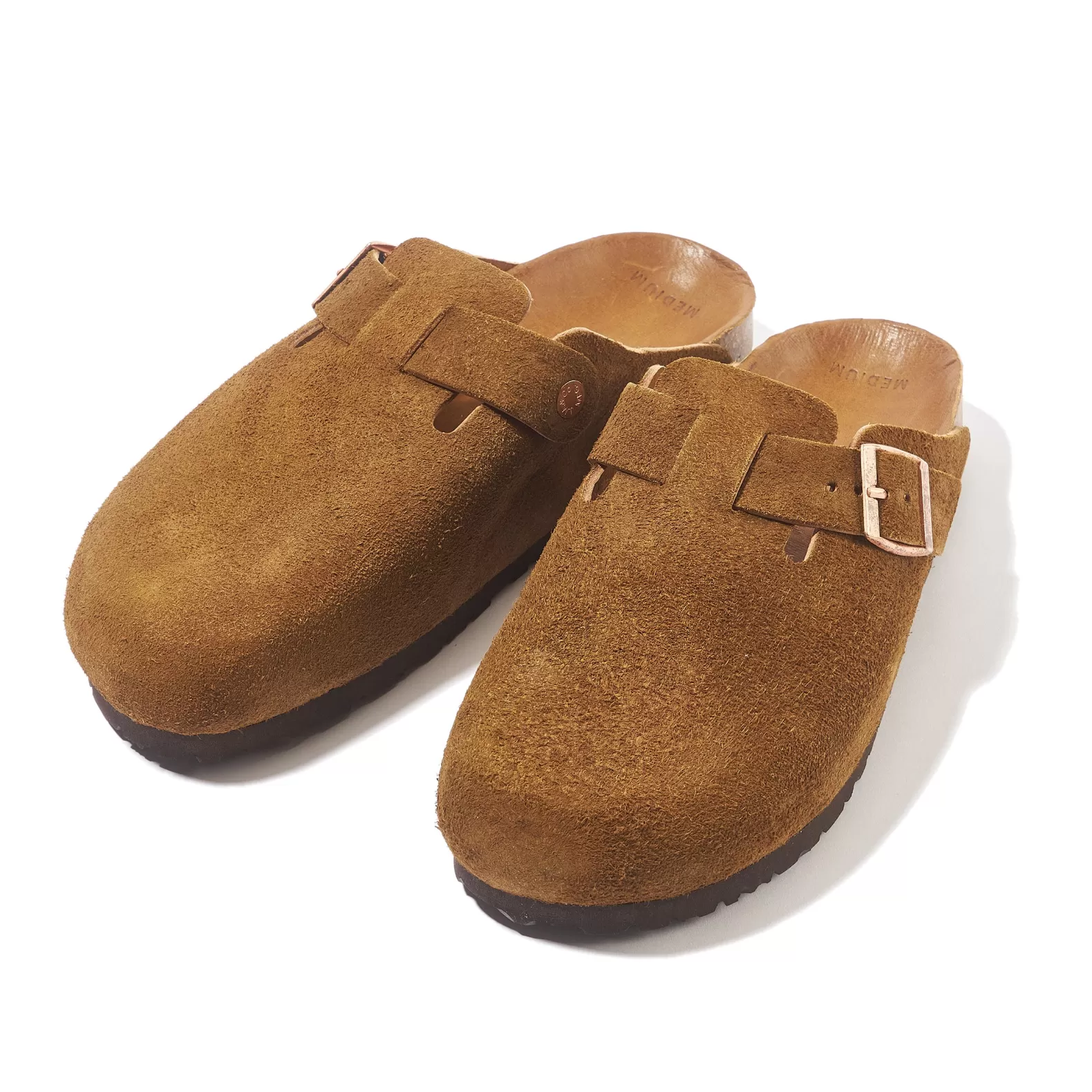 Footwear<The Real McCoy's LEATHER FOOT-SUPPORT CLOGS RAWSIENNA