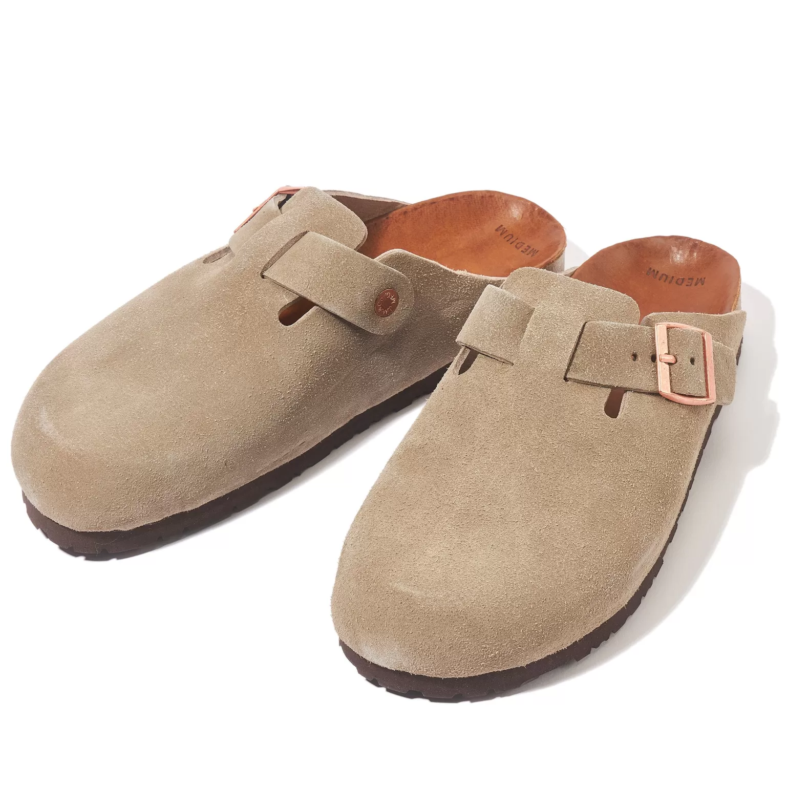 Footwear<The Real McCoy's LEATHER FOOT-SUPPORT CLOGS TAUPE