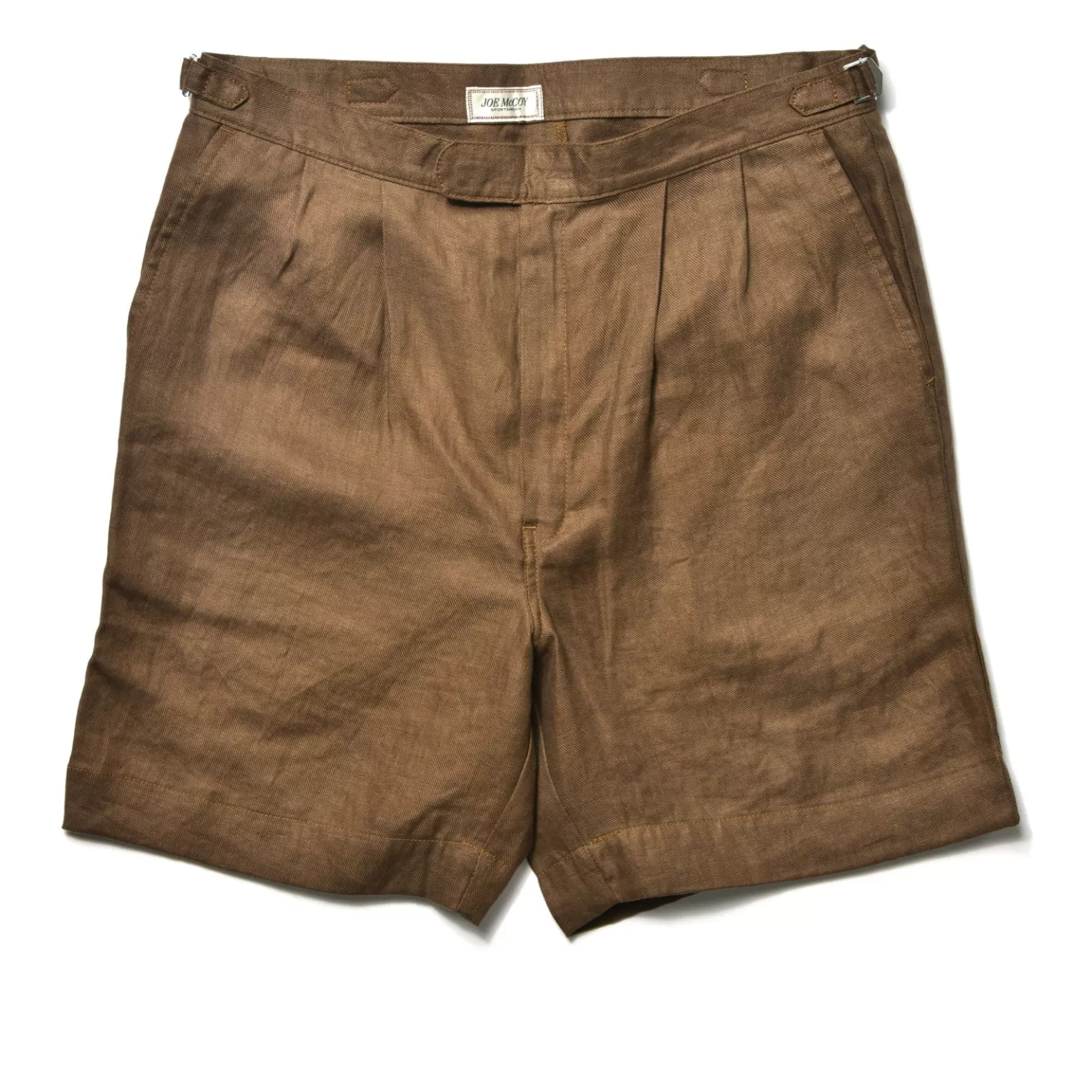 Shorts<The Real McCoy's LINEN PLEATED SHORT PANTS BROWN