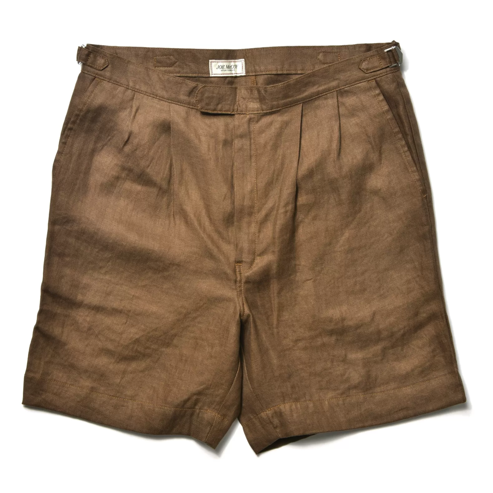 Shorts<The Real McCoy's LINEN PLEATED SHORT PANTS BROWN