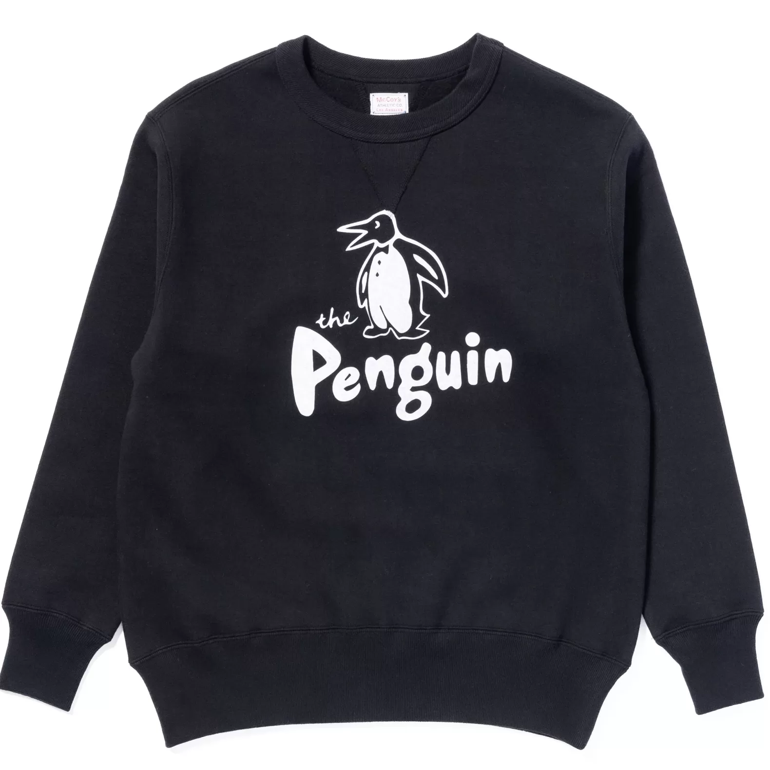 Sweatshirts<The Real McCoy's LOOPWHEEL SWEATSHIRT / PENGUIN BLACK