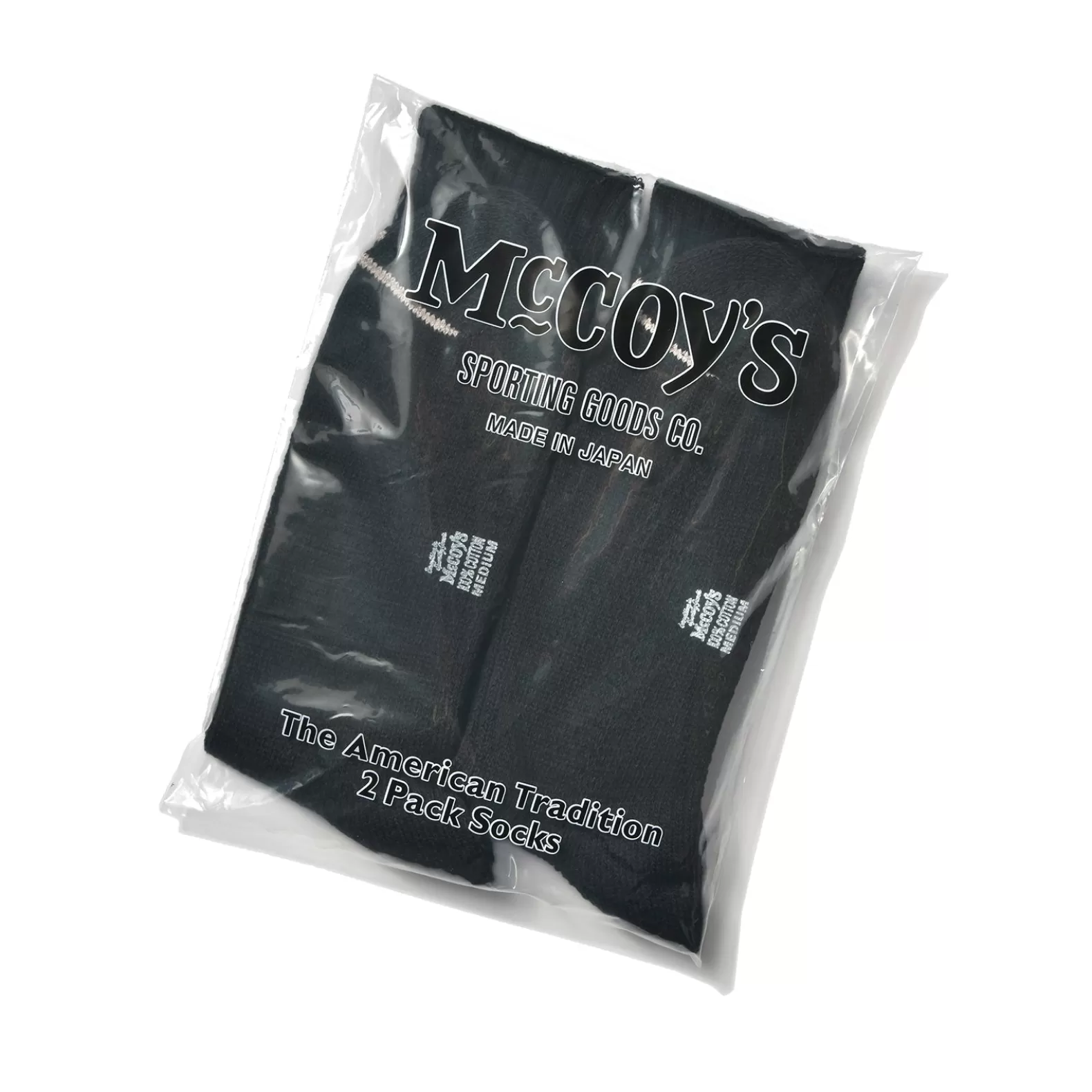 Socks<The Real McCoy's McCOY'S 2 PCS PACK SOCKS BLACK