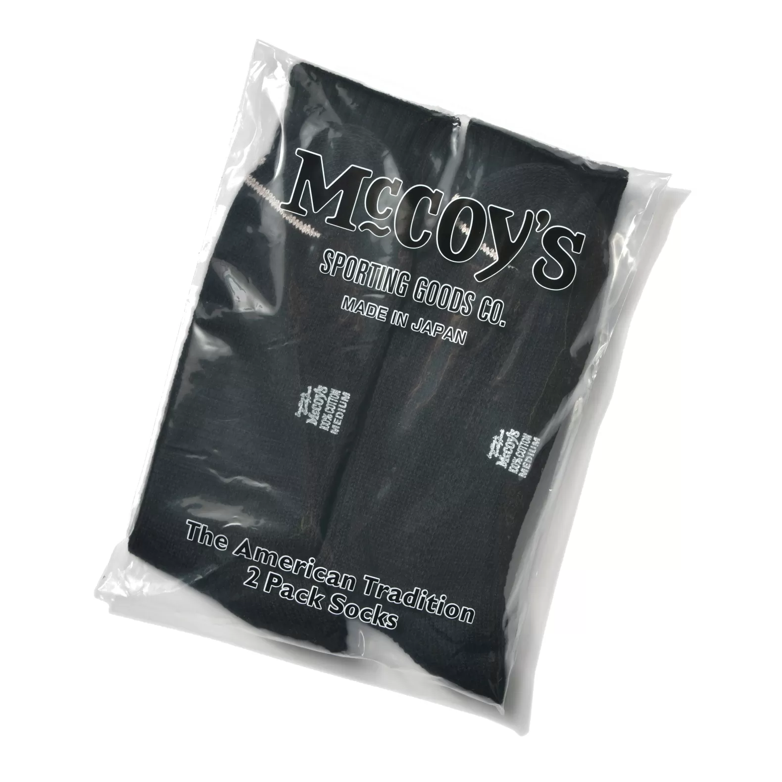 Socks<The Real McCoy's McCOY'S 2 PCS PACK SOCKS BLACK