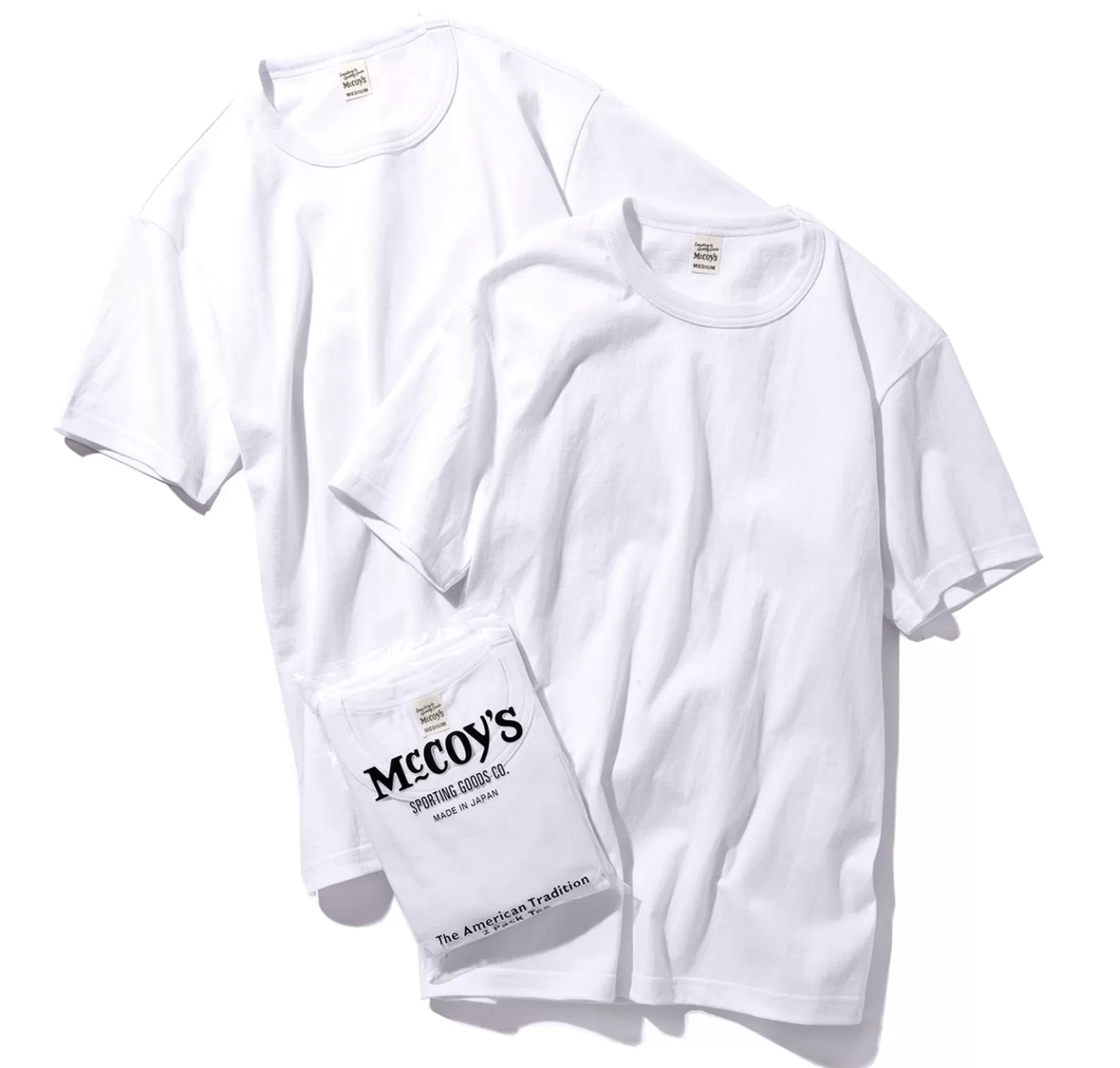 T-shirts<The Real McCoy's McCOY'S 2pcs PACK TEE White