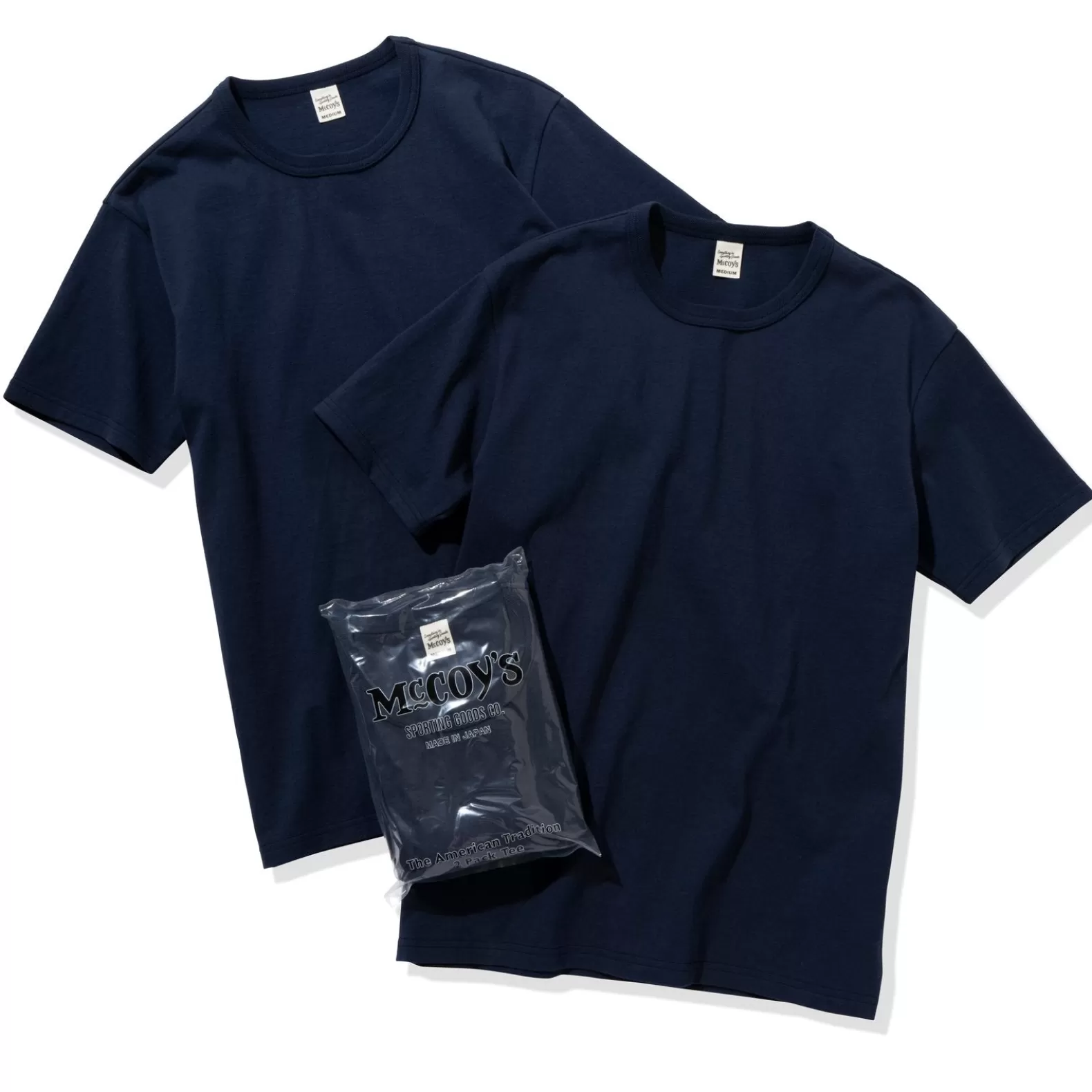 T-shirts<The Real McCoy's McCOY'S 2pcs PACK TEE NAVY