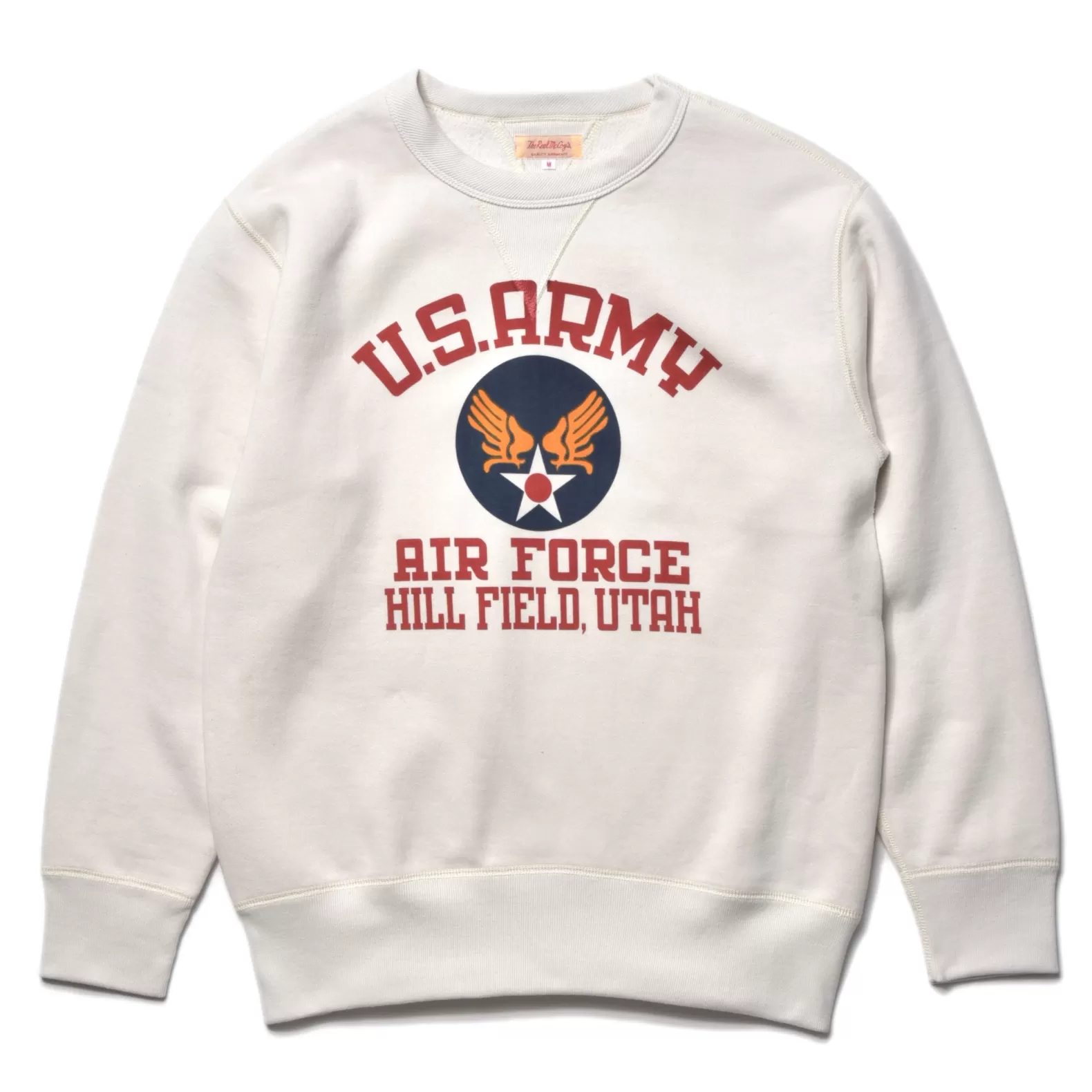 Sweatshirts<The Real McCoy's MILITARY PRINT SWEATSHIRT / USAF HILL FIELD MILK