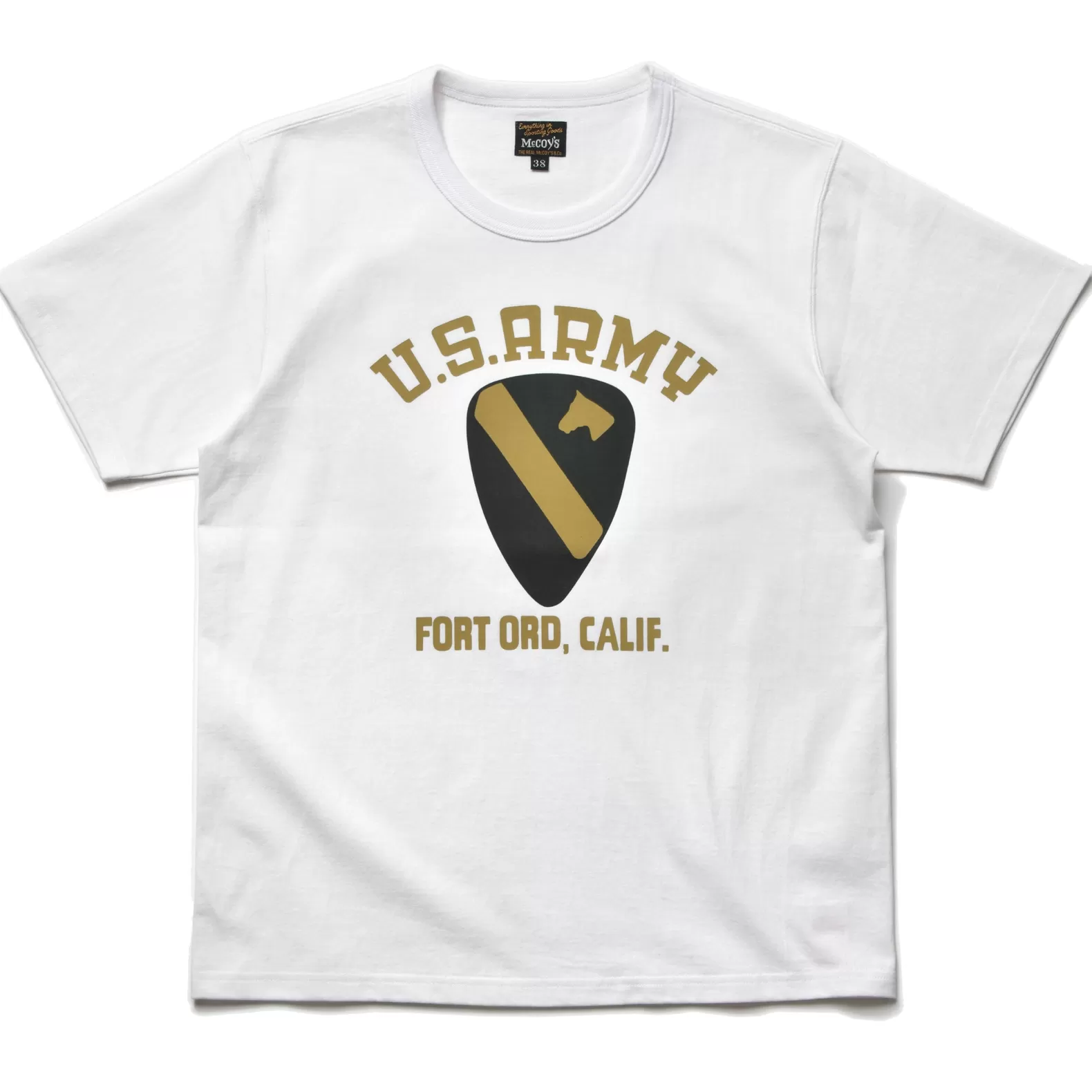 T-shirts<The Real McCoy's MILITARY TEE / FORT ORD WHITE