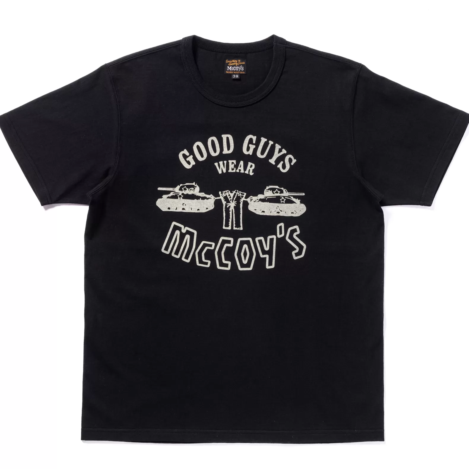 T-shirts<The Real McCoy's MILITARY TEE / GOOD GUYS WEAR MCCOY’S BLACK