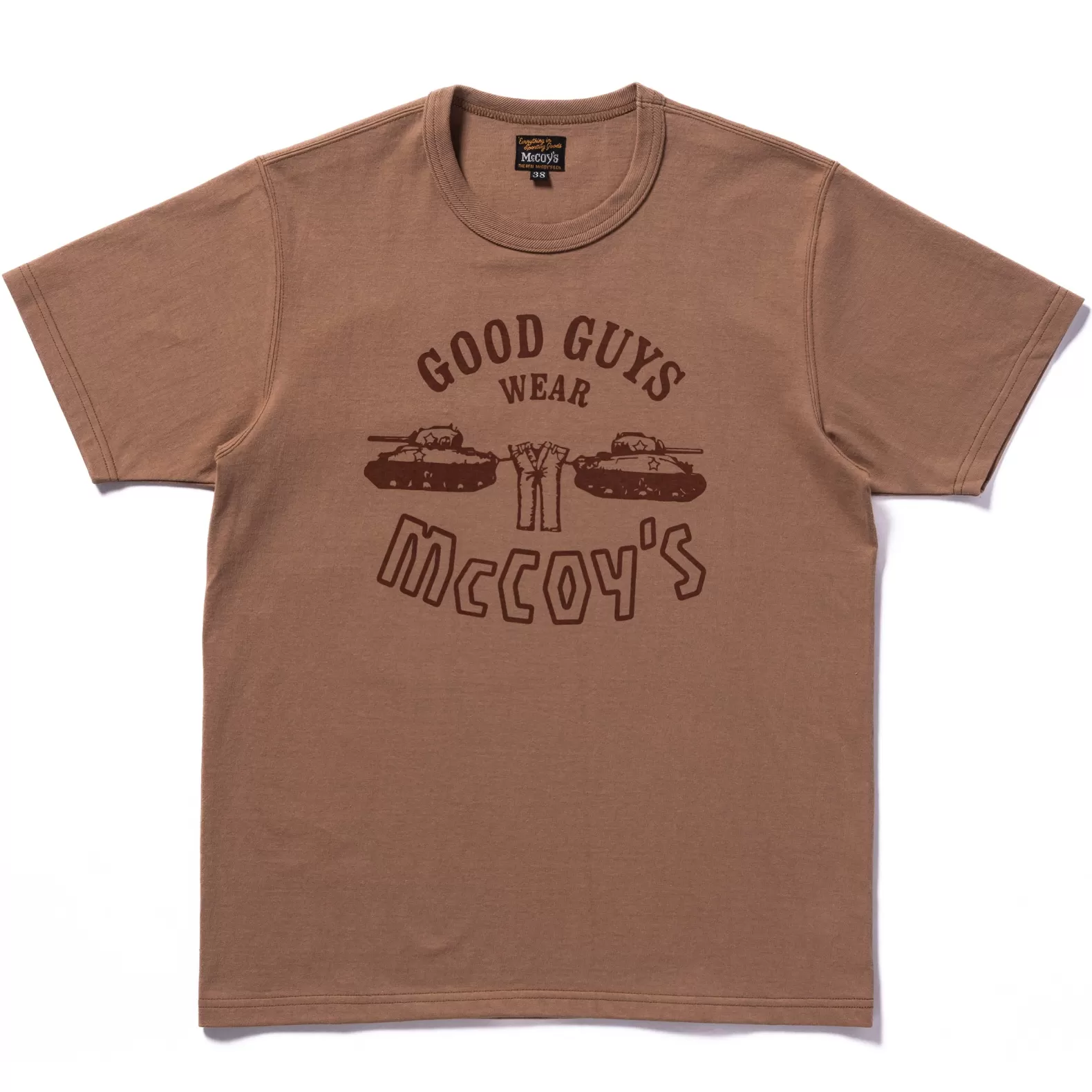 T-shirts<The Real McCoy's MILITARY TEE / GOOD GUYS WEAR MCCOY’S CHESTNUT