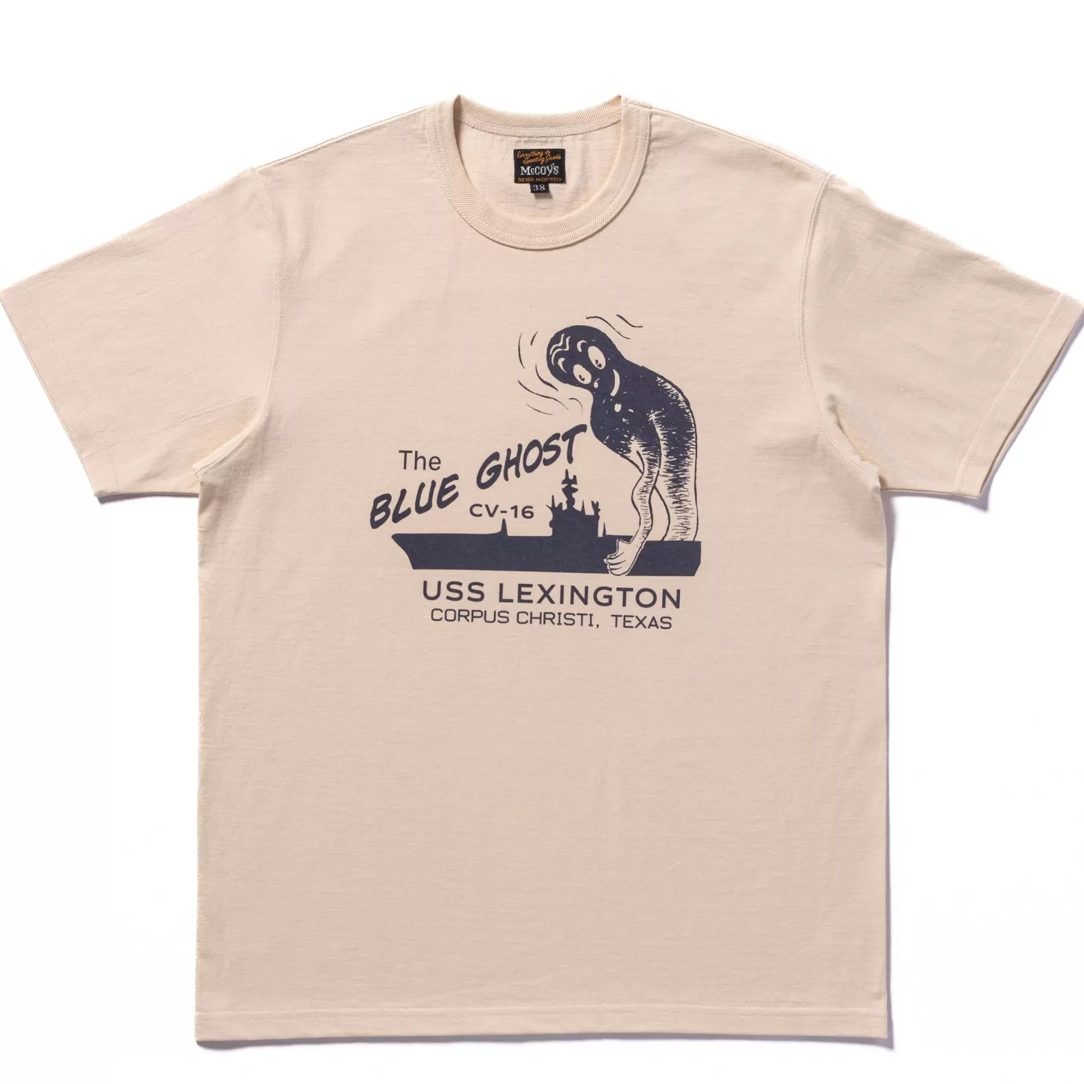 T-shirts<The Real McCoy's MILITARY TEE / THE BLUE GHOST ECRU