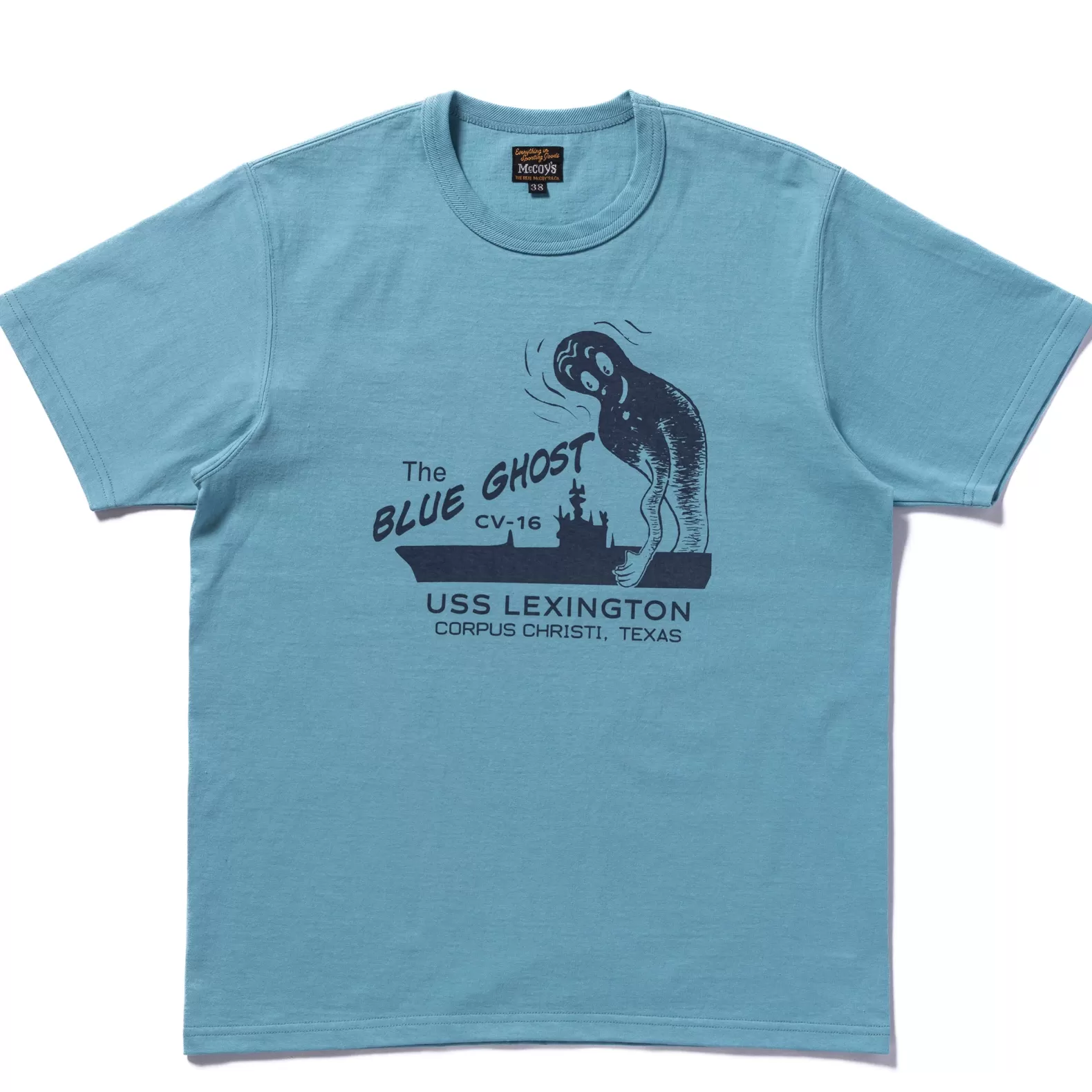 T-shirts<The Real McCoy's MILITARY TEE / THE BLUE GHOST TEAL