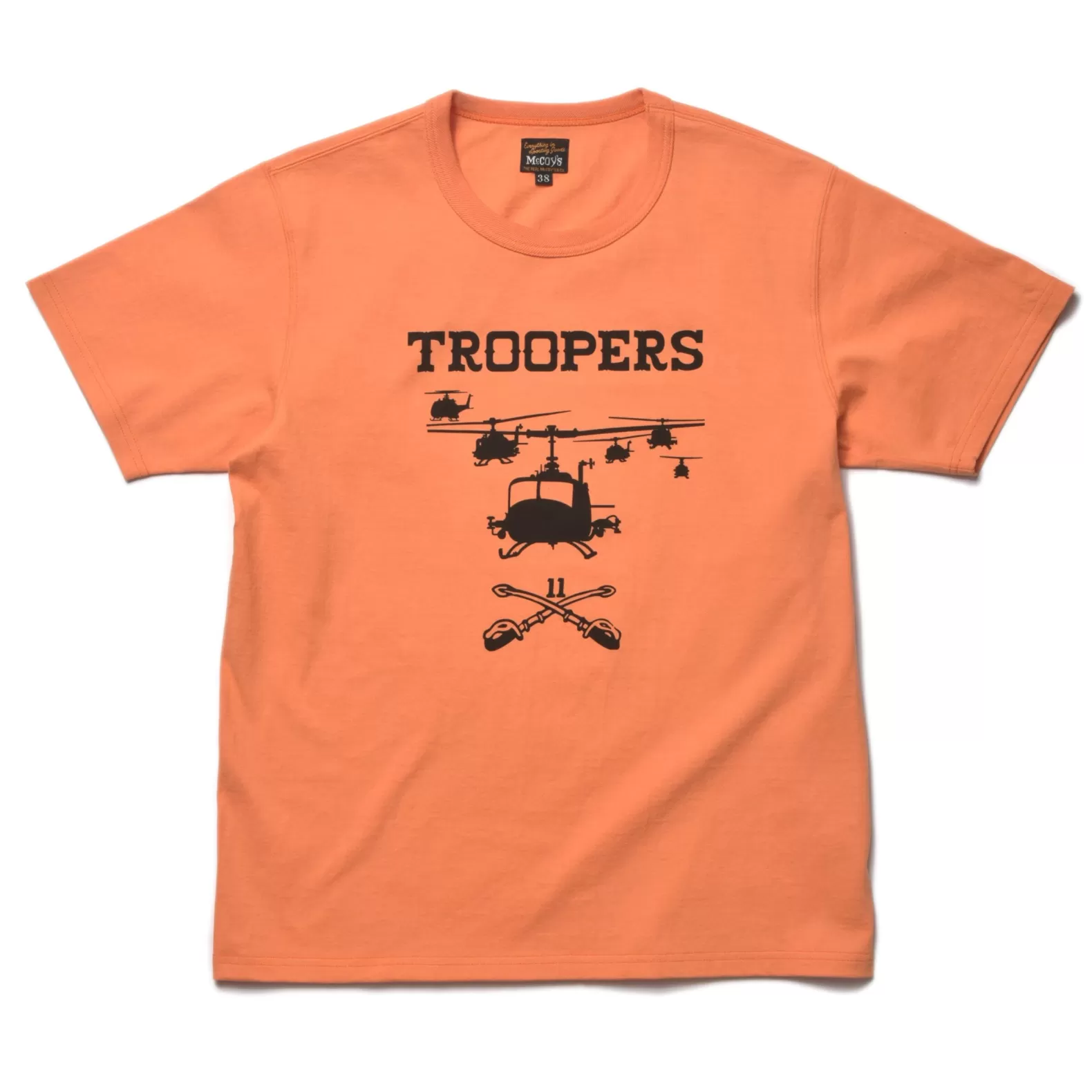 T-shirts<The Real McCoy's MILITARY TEE / TROOPERS TANGERINE