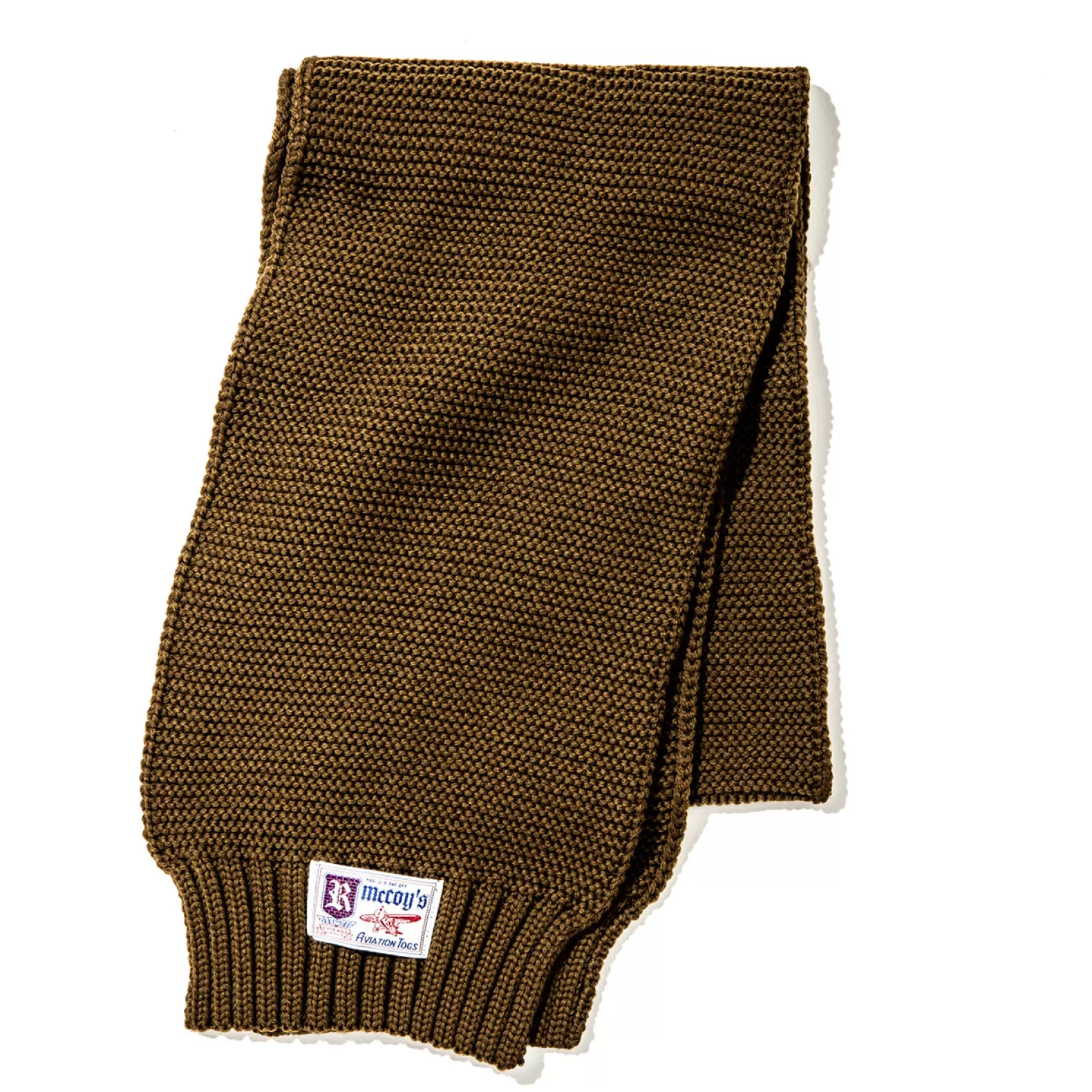 Scarves<The Real McCoy's MUFFLER, WOOL-KNIT Olive