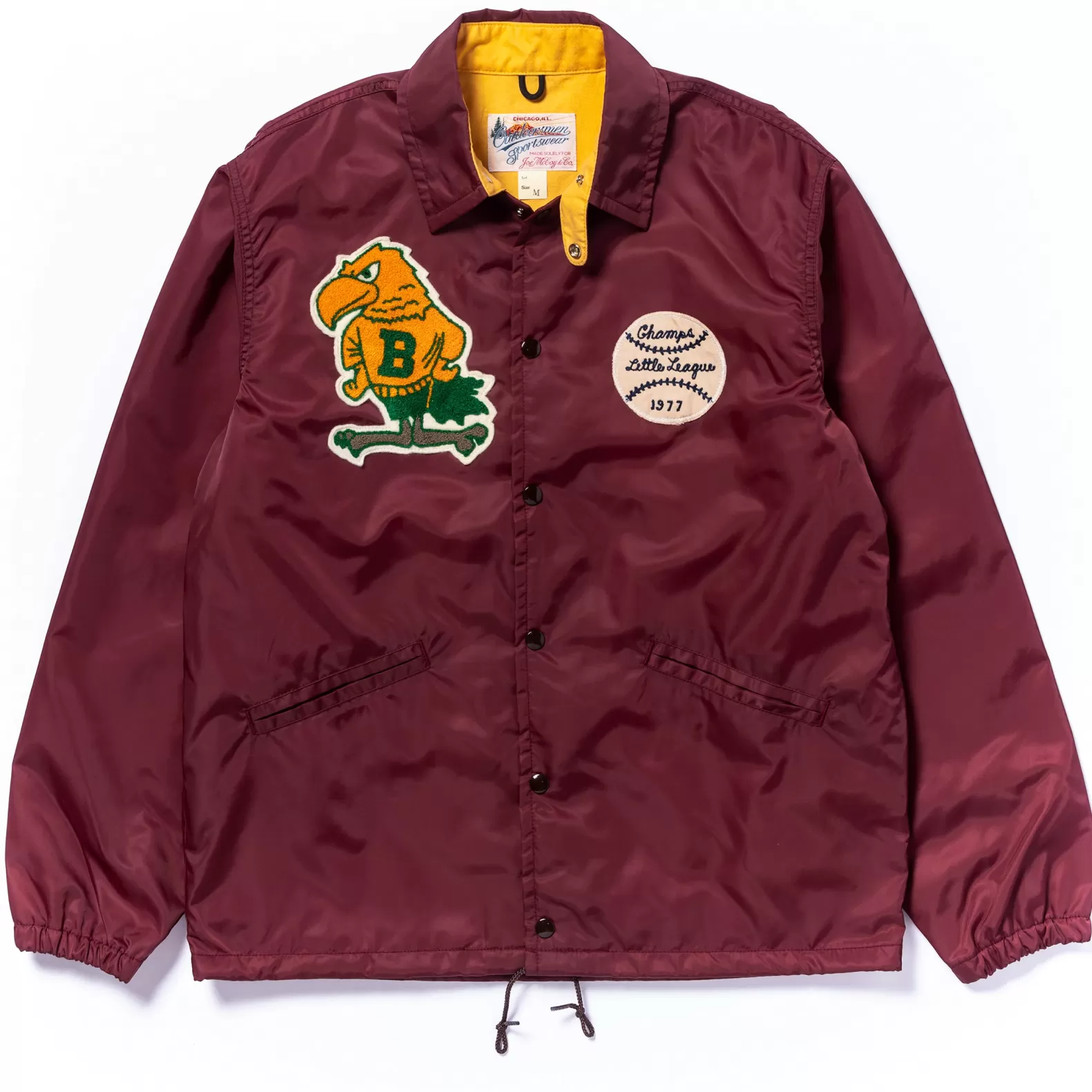 Recreation<The Real McCoy's NYLON COACH JACKET / BIRDIES BURGUNDY