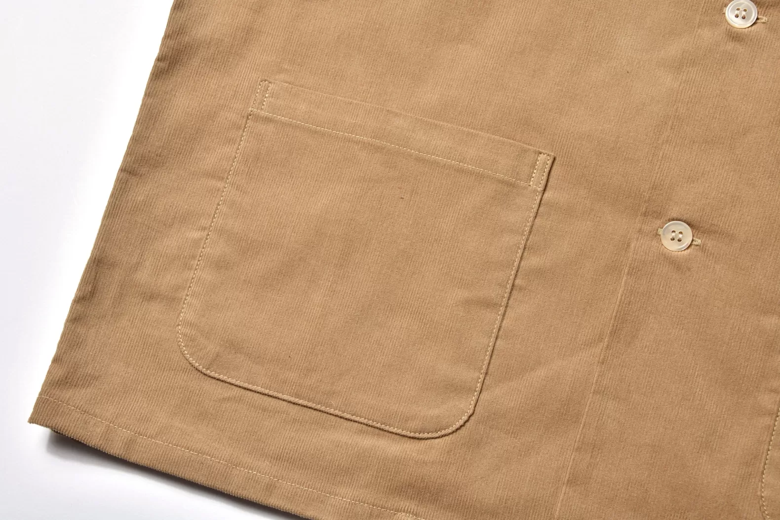 Shirts<The Real McCoy's OPEN COLLAR RESORT S/S SHIRT / SUMMER CORDUROY BEIGE