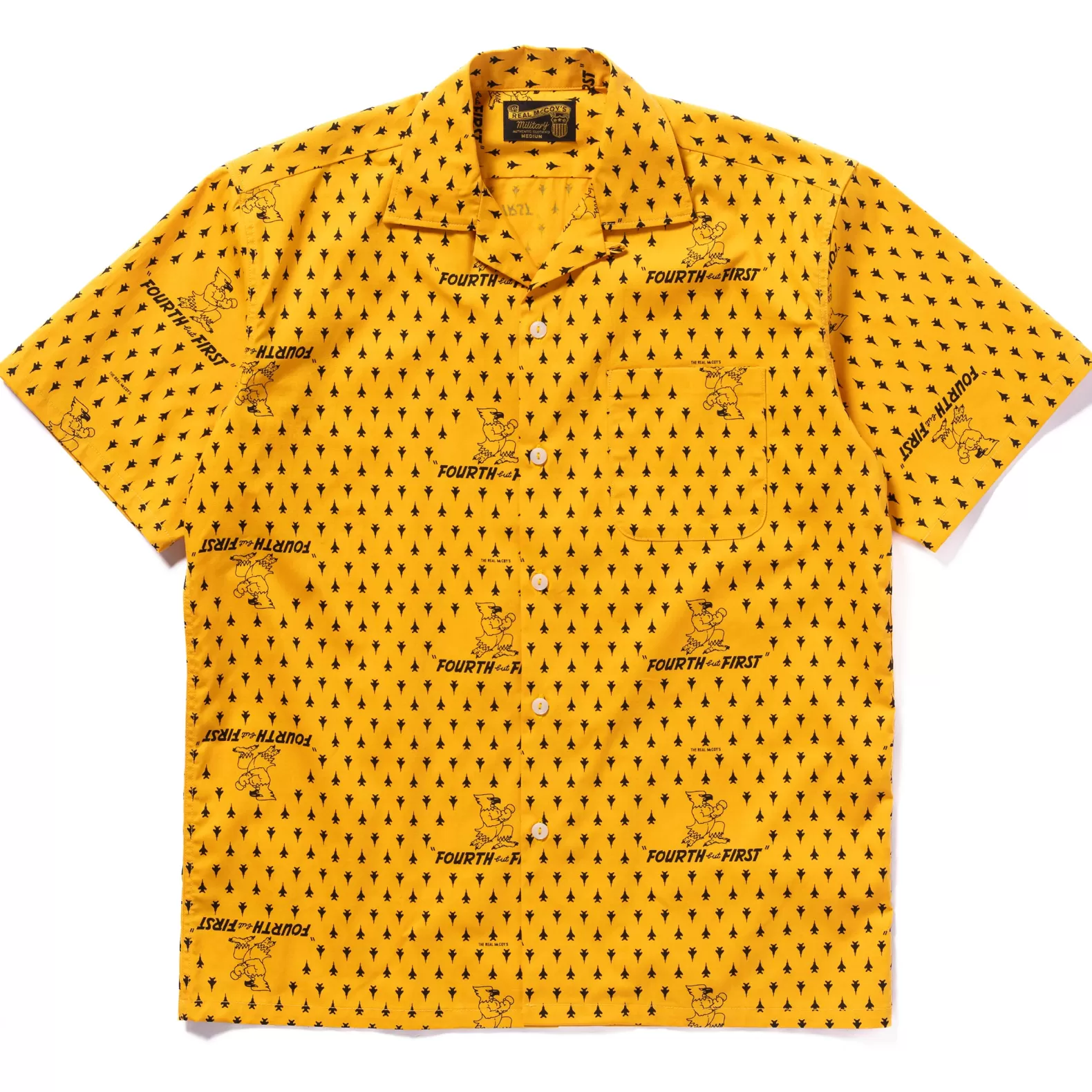 Shirts<The Real McCoy's OPEN-COLLAR SHIRT / FOURTH BUT FIRST YELLOW