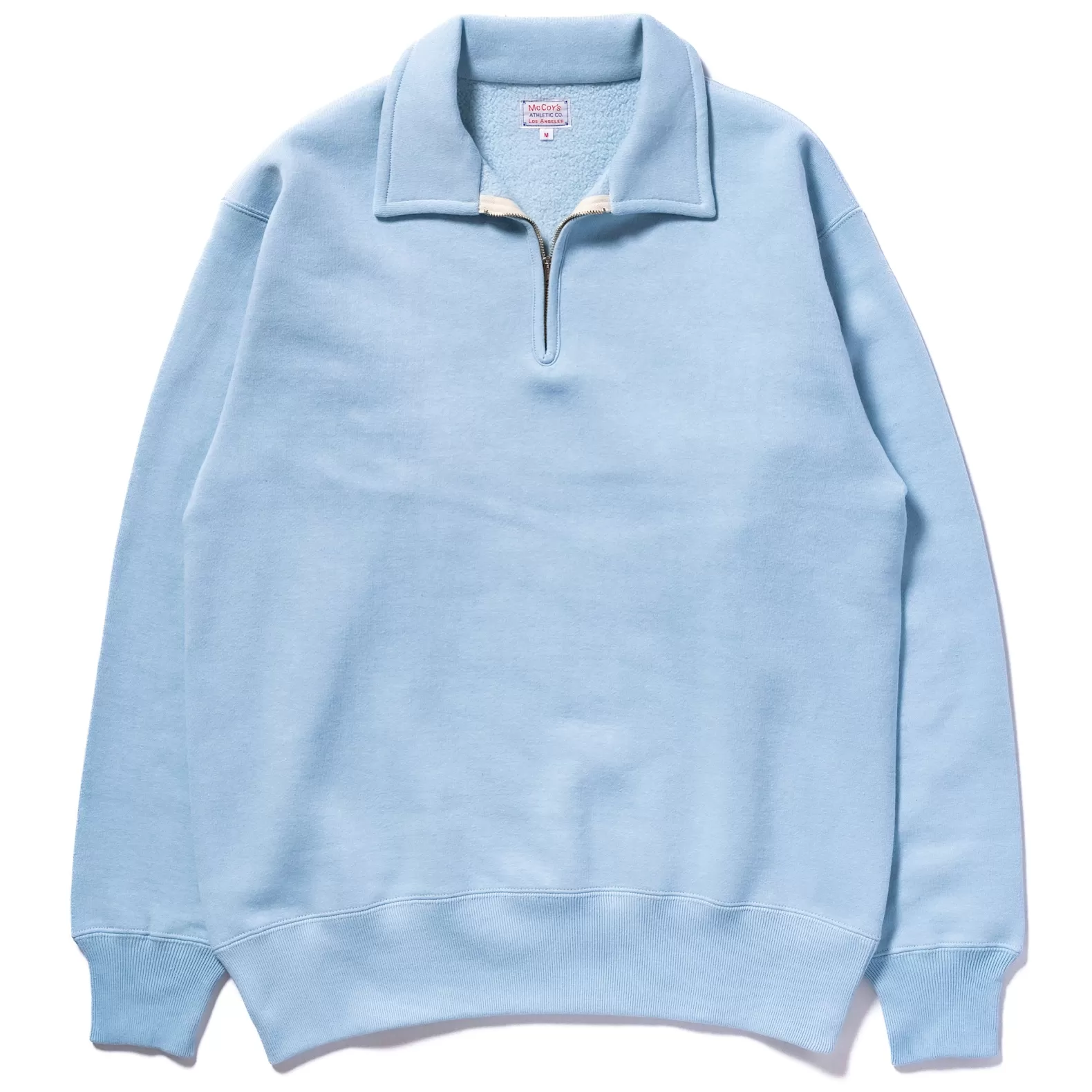 Sweatshirts<The Real McCoy's 10 OZ. LOOPWHEEL 1/4 ZIP SWEATSHIRT SAXE